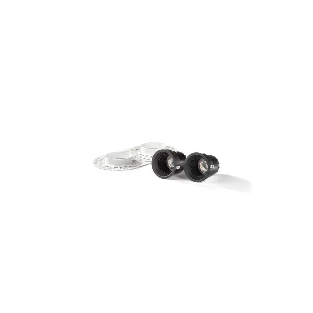 Collingwood 1901 Double Fixed Trimless Downlight - All Black (Fire-Rated)