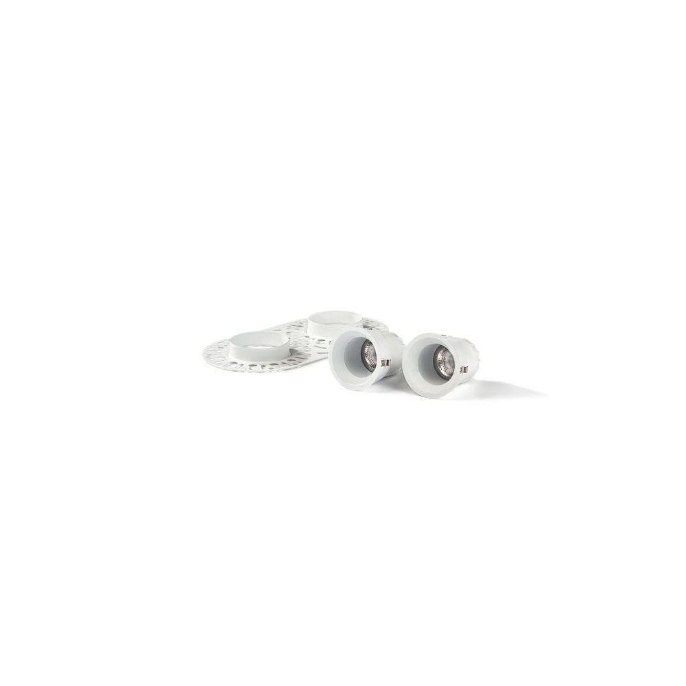 Collingwood 1901 Double Fixed Trimless Downlight - All White (Fire-Rated)