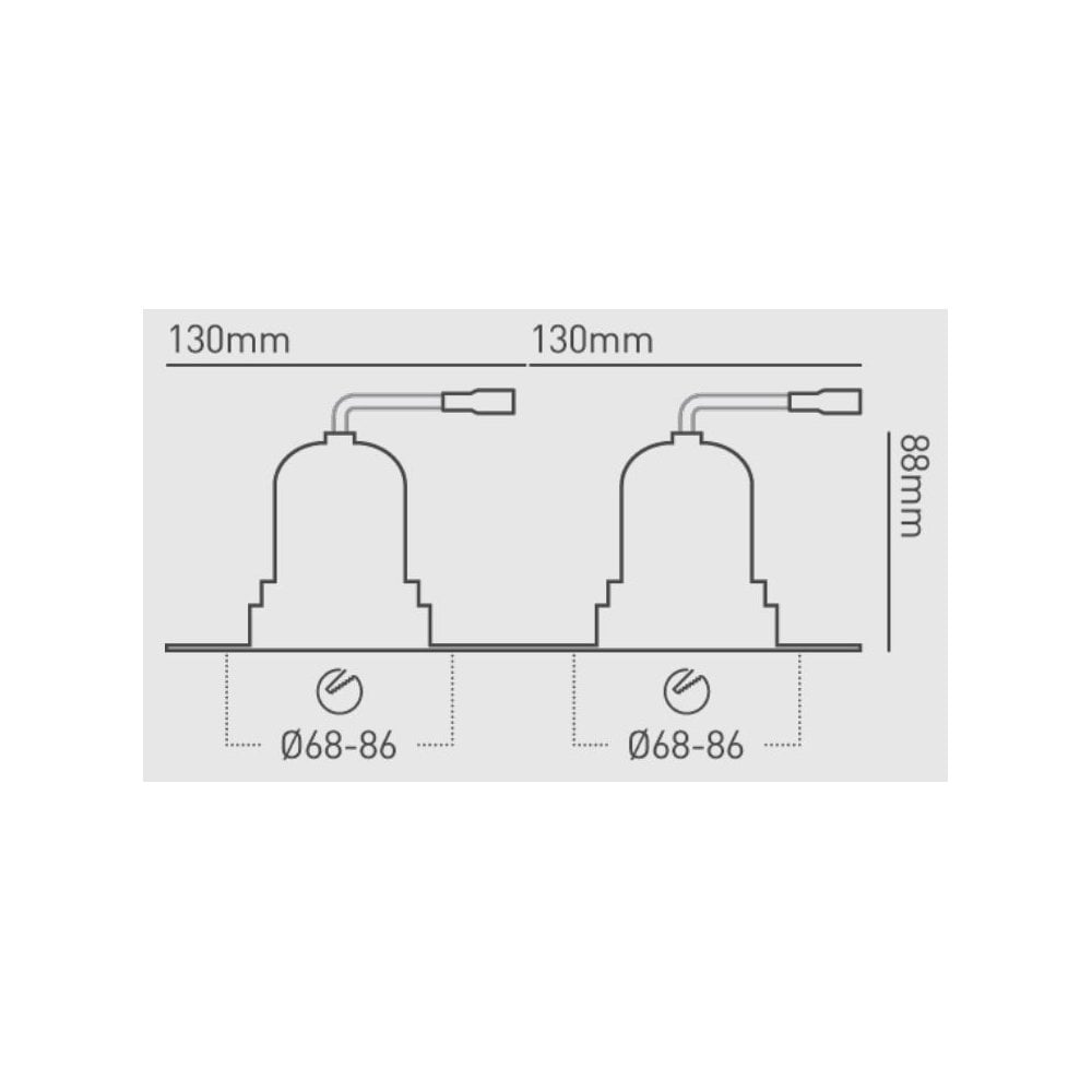 Collingwood 1901 Double Adjustable Trimless Downlight - All Black (Fire-Rated)