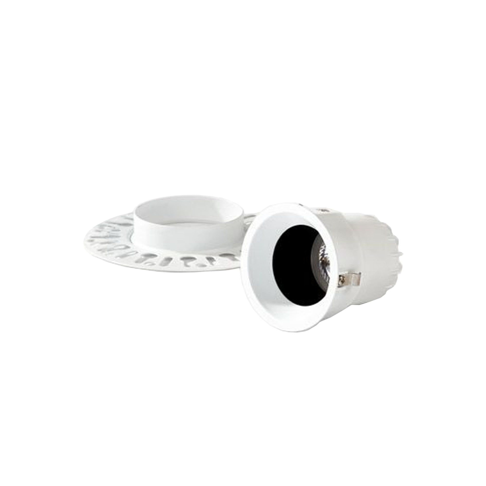 Collingwood 1901 Single Fixed Trimless Downlight - White Housing/Black Baffle (Fire-Rated)