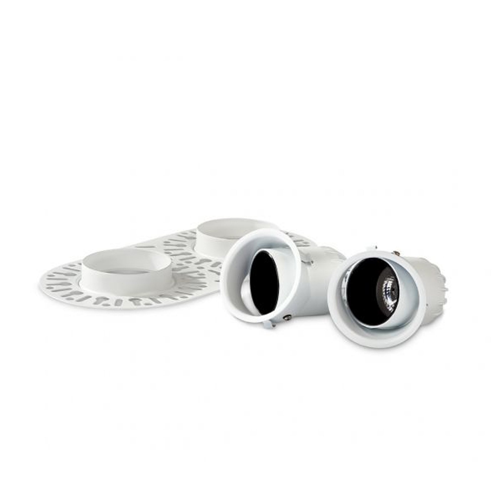 Collingwood 1901 Double Adjustable Trimless Downlight - White Housing/Black Baffle (Fire-Rated)