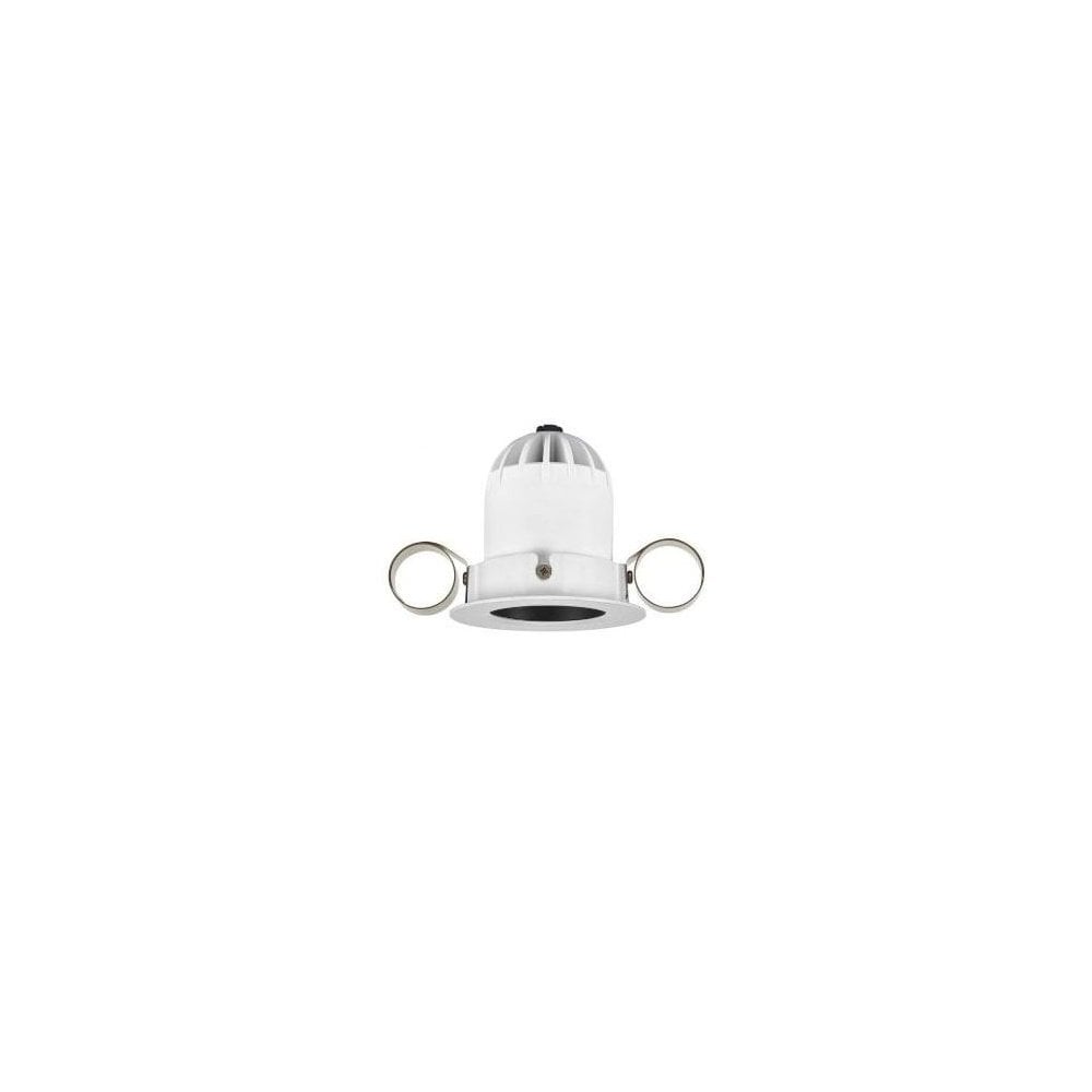 Collingwood 1901 Slim Fixed Round Downlight 75mm diameter - White Housing/Black Baffle (Fire-Rated)