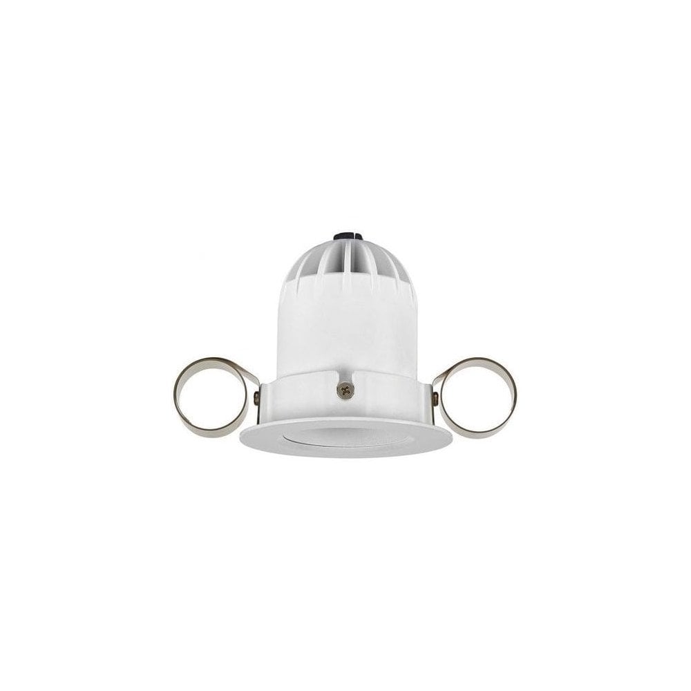 Collingwood 1901 Slim Fixed Round Downlight 75mm diameter - All White (Fire-Rated)