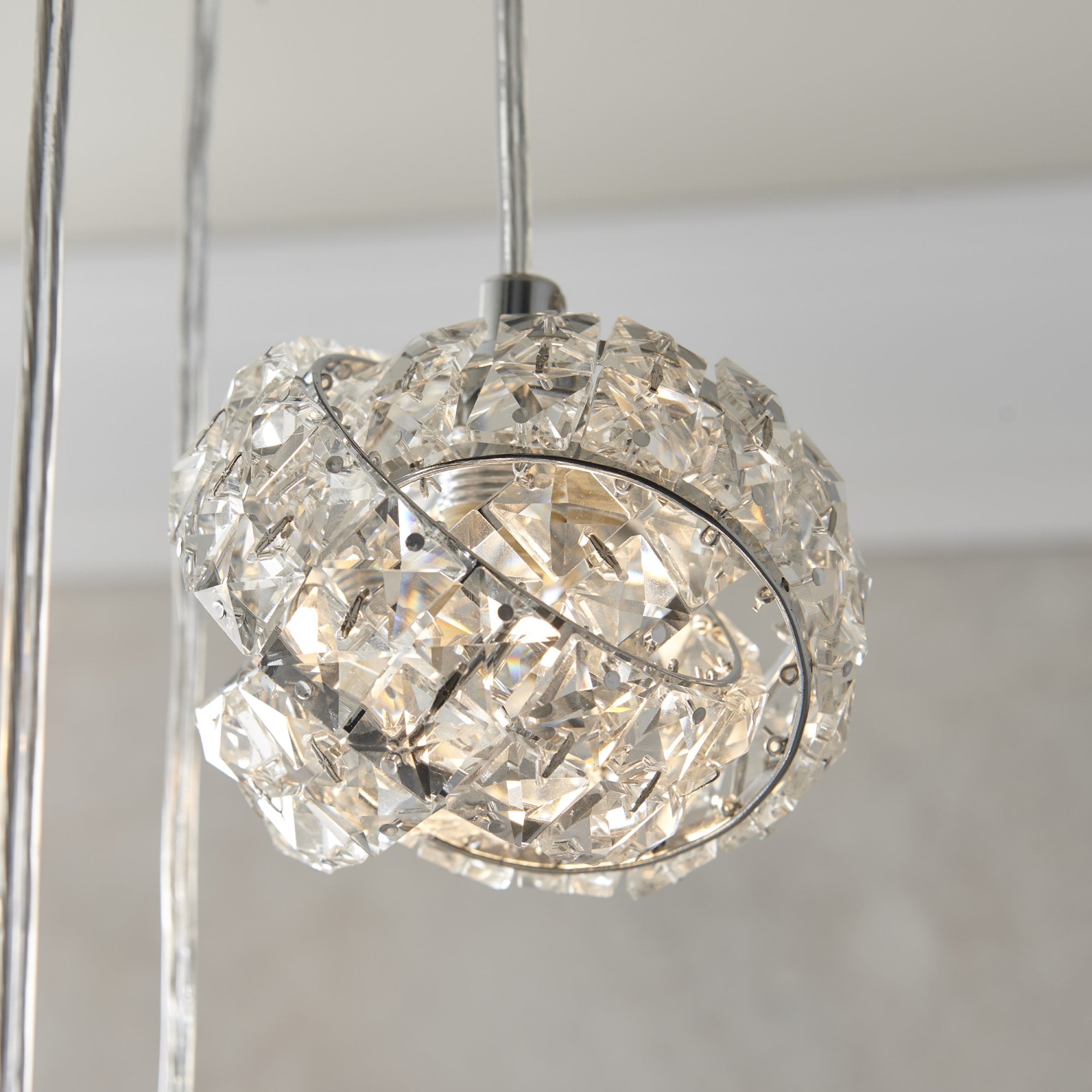 Endon Talia 5 Light Pendant  - Chrome Plate & Clear Crystal