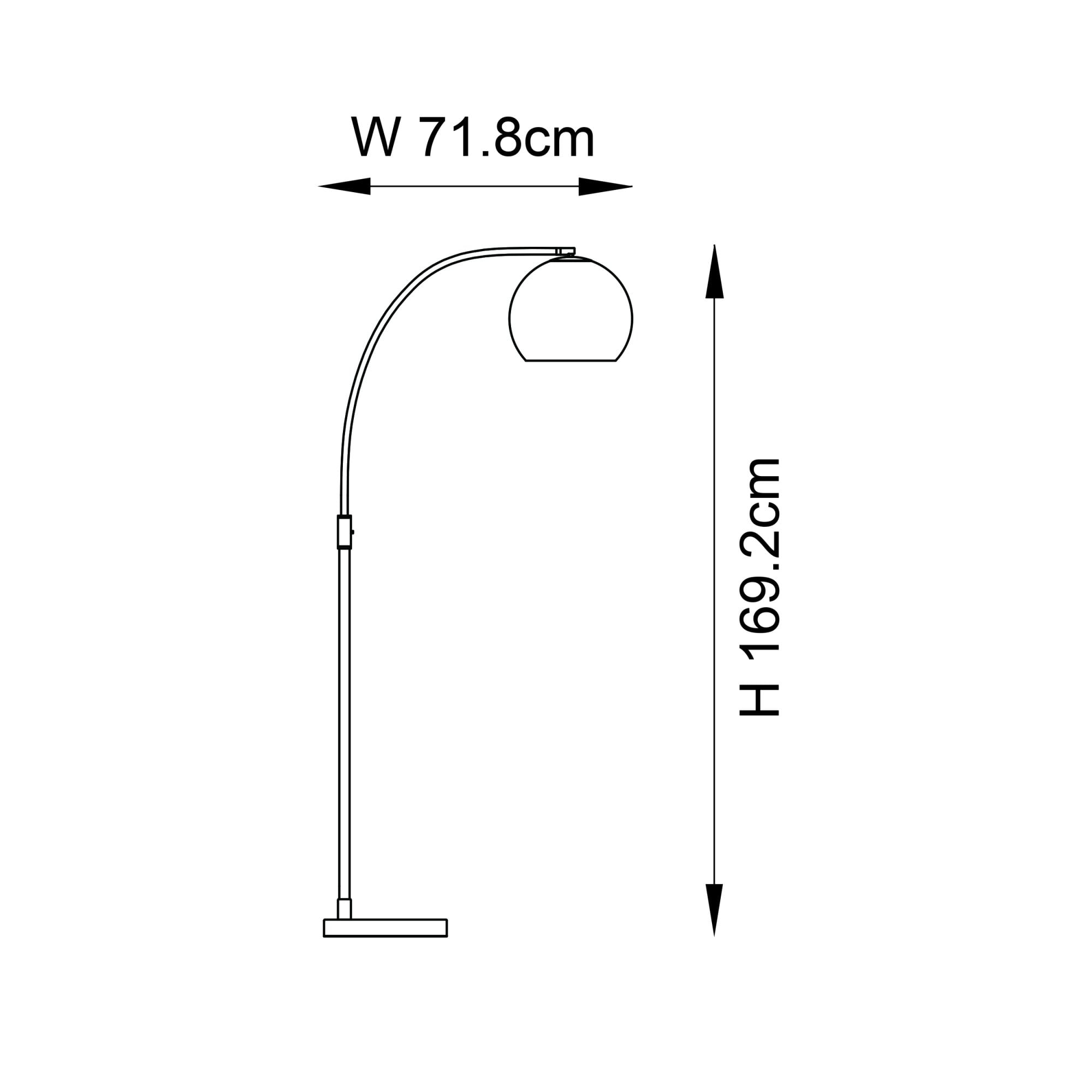 Endon Otto Floor Lamp - White/Grey & Silver Marble Base