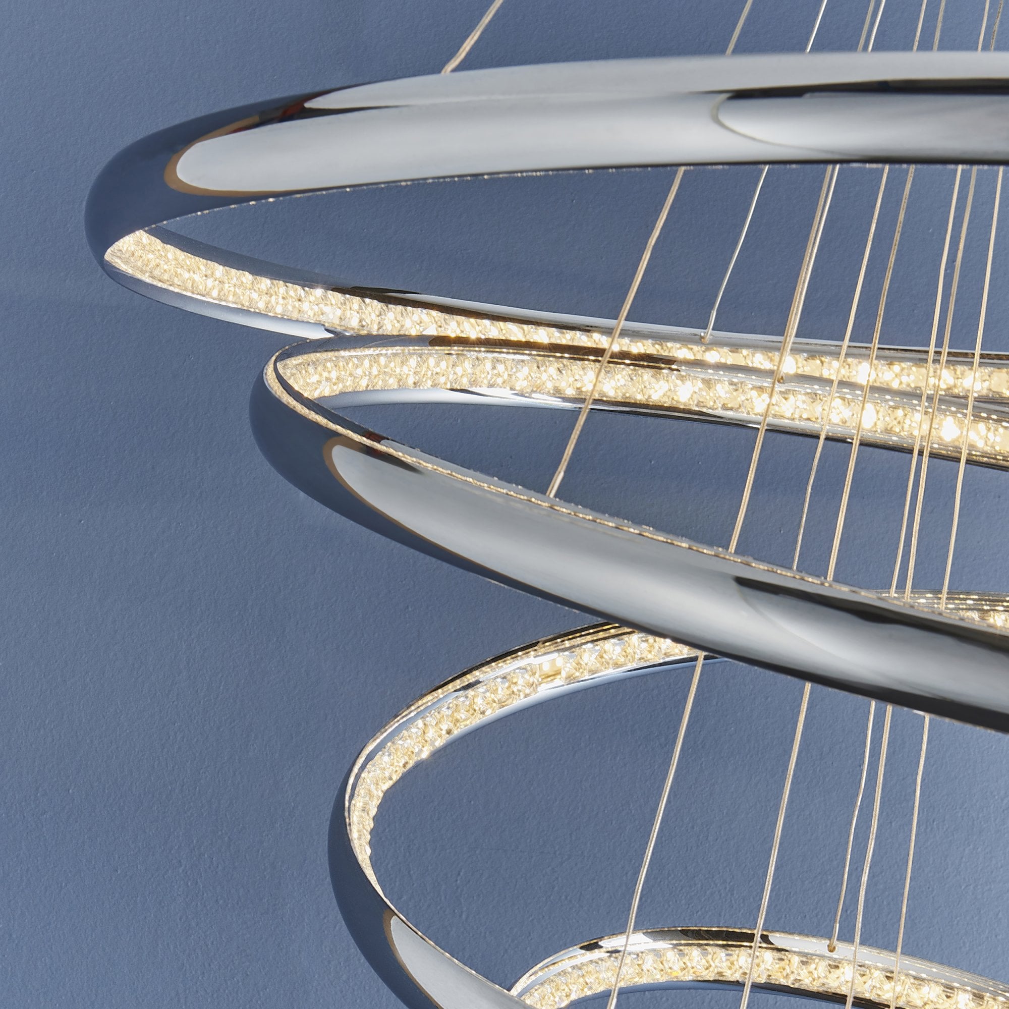 Endon Ozias 5 Light Pendant  - Chrome Plate & Clear Crystal