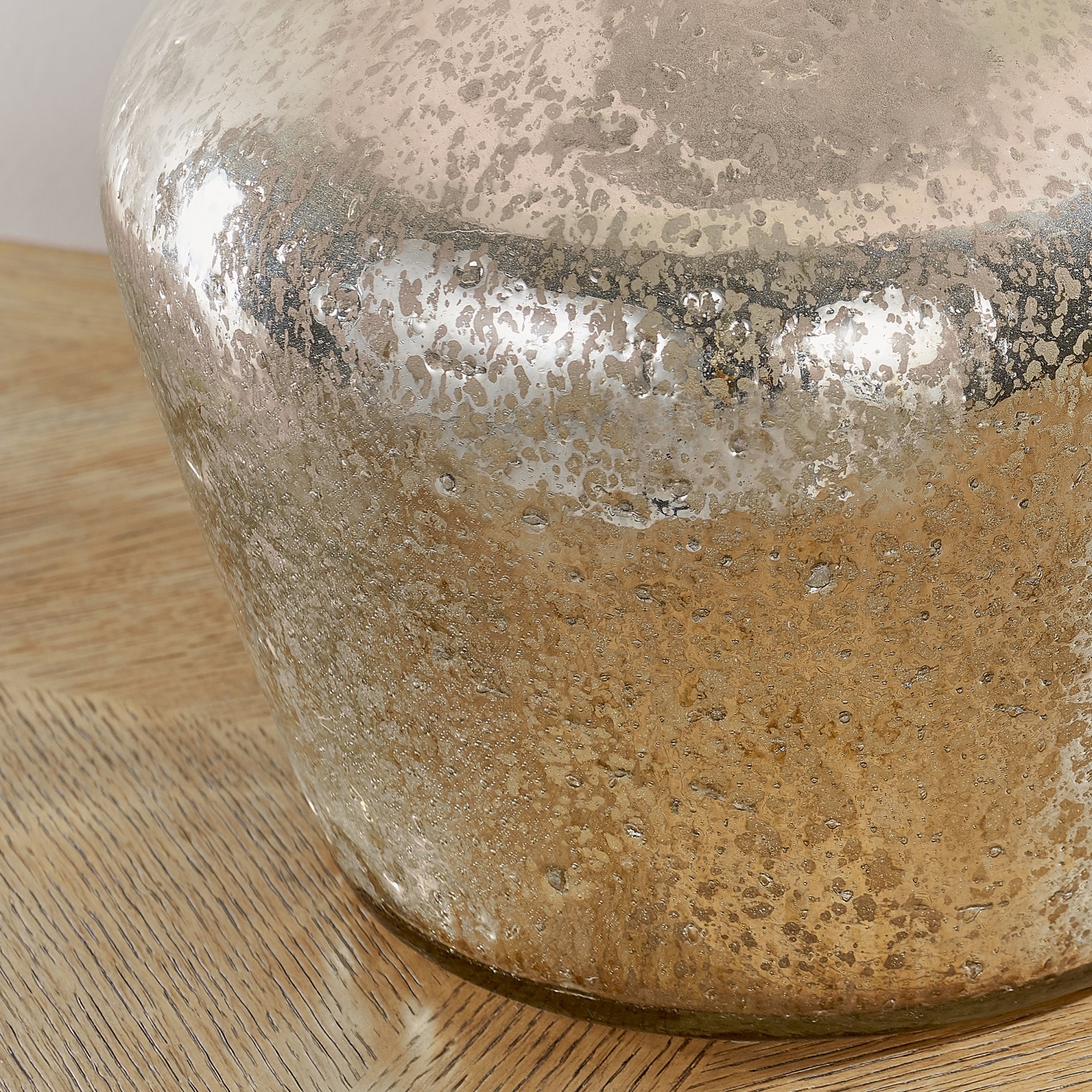Endon Meteora Single Light Table Lamp - Pearl Ombre Foil & Vintage White Linen