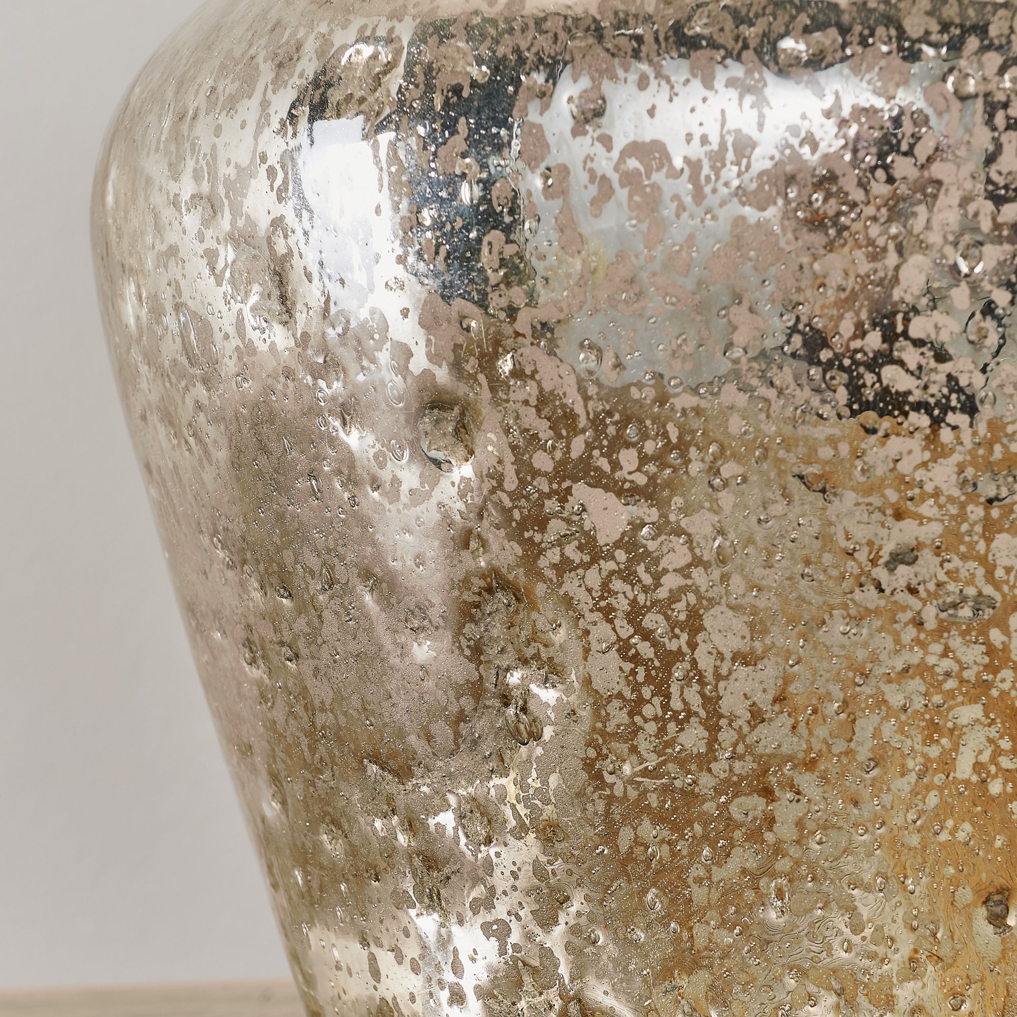 Endon Meteora Single Light Table Lamp - Pearl Ombre Foil & Vintage White Linen