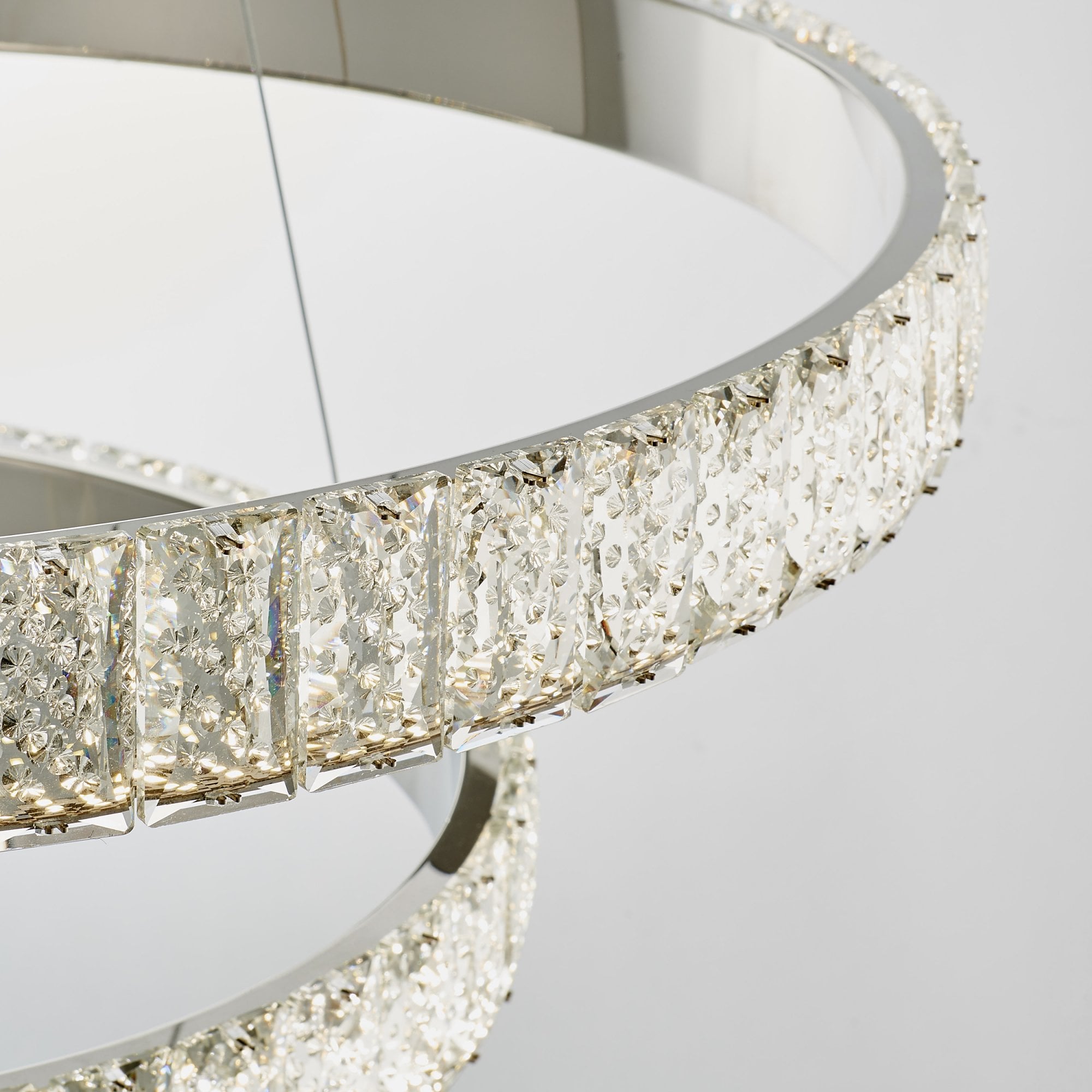 Endon Celeste 2 Light Pendant - Chrome Plate & Clear Crystal