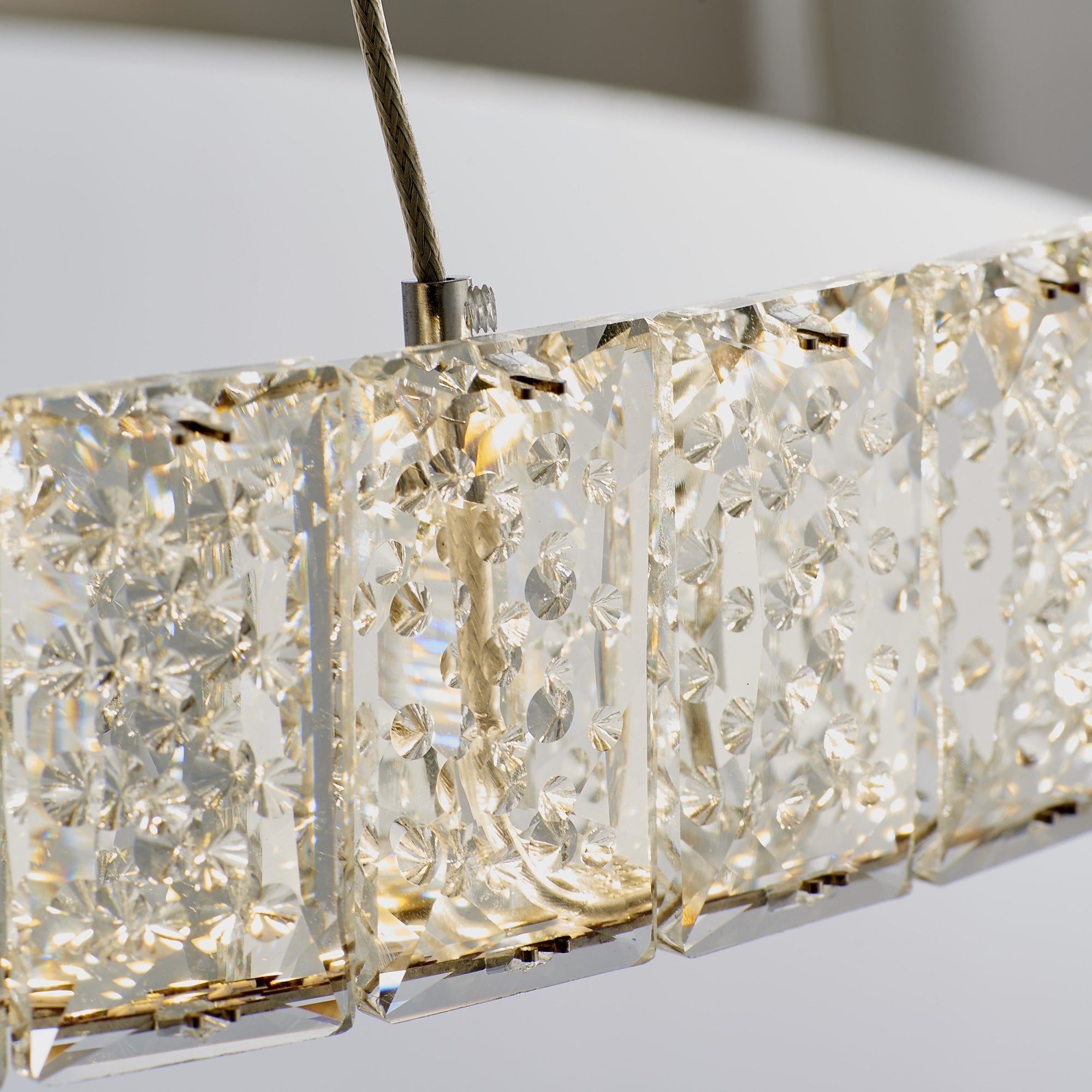 Endon Celeste 2 Light Pendant - Chrome Plate & Clear Crystal