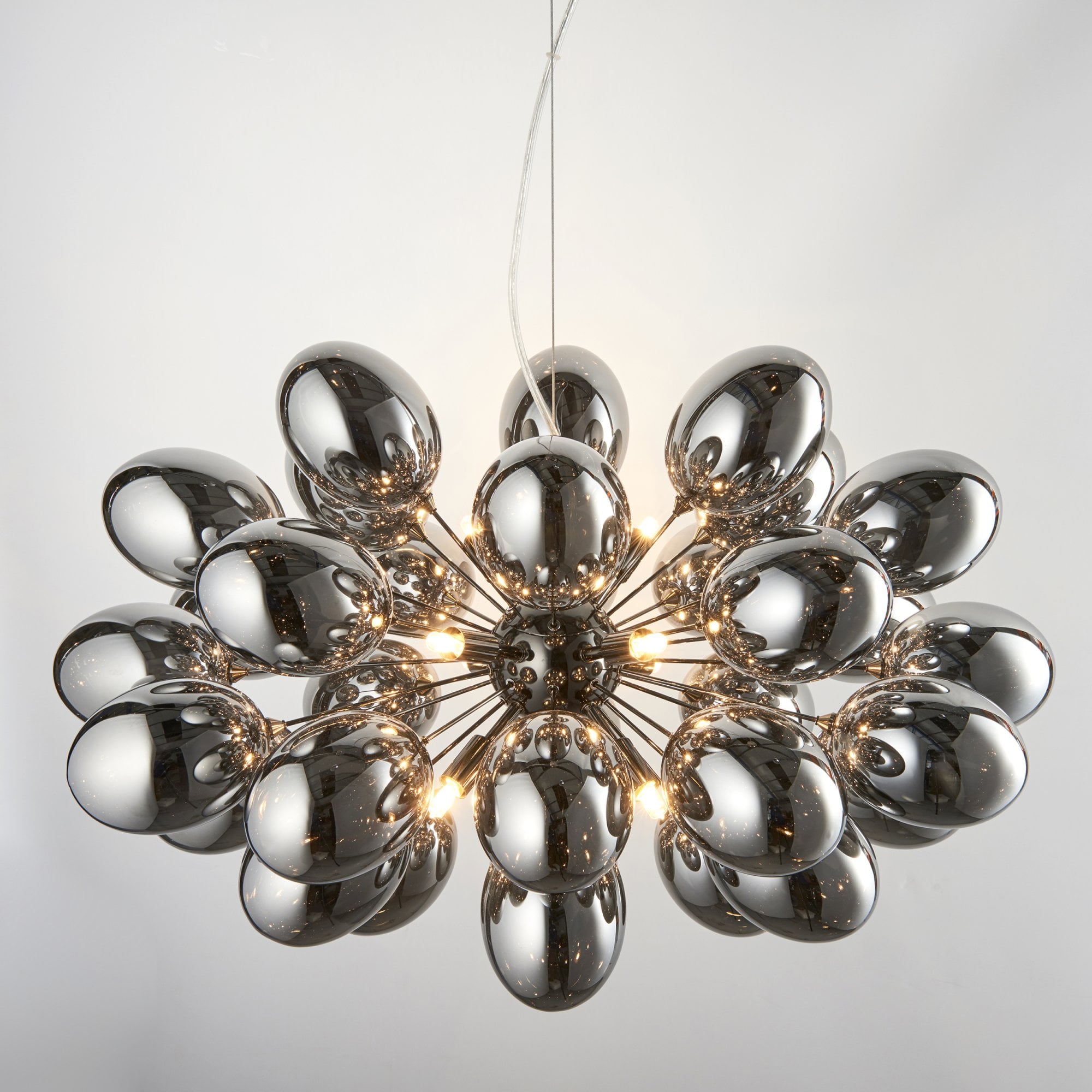 Endon Infinity 8 Light Pendant - Black Chrome Plate & Smoked Mirror Glass