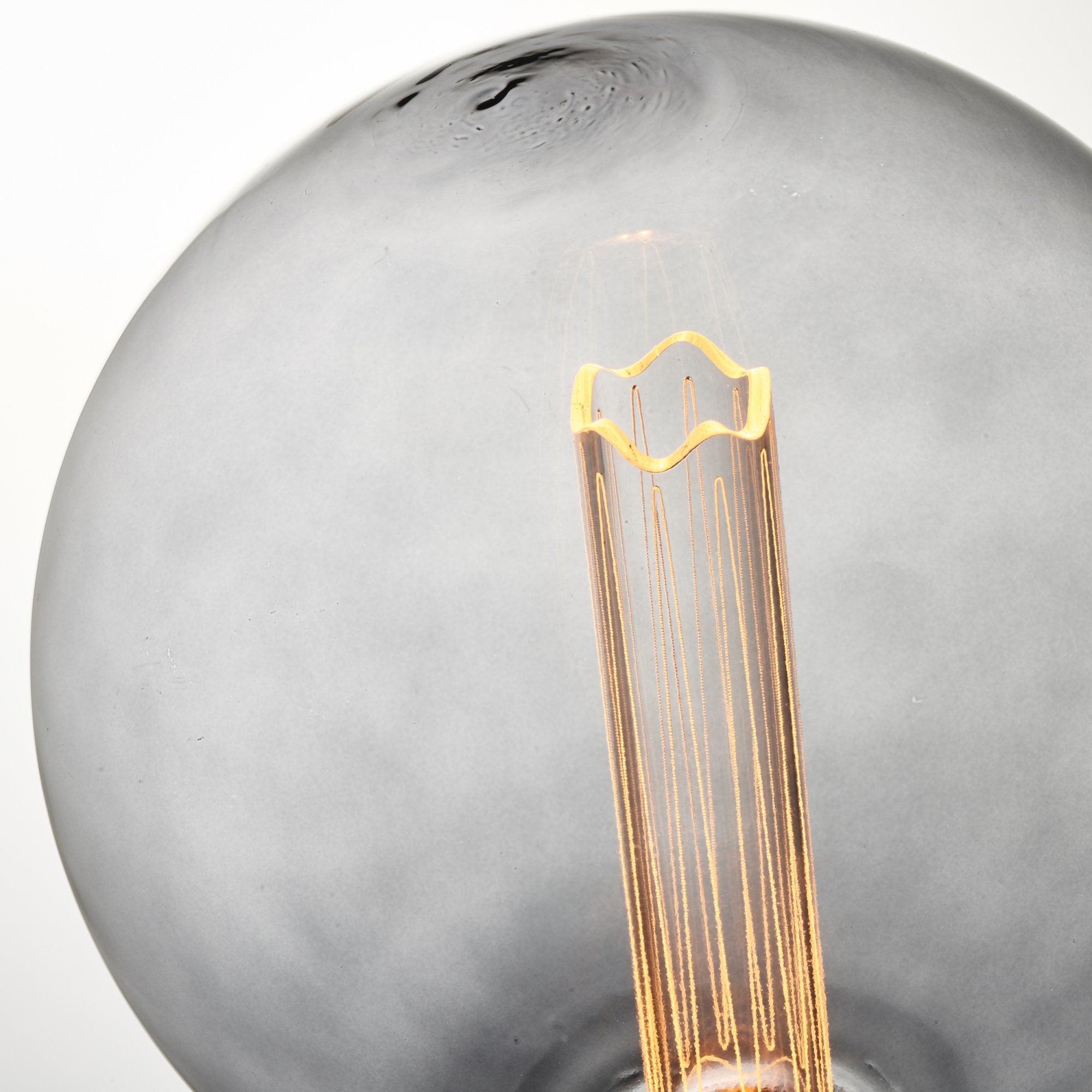 Endon Globe Single E27 LED 2.8W Bulb - 2000K - Non-Dimmable - Smoked Glass