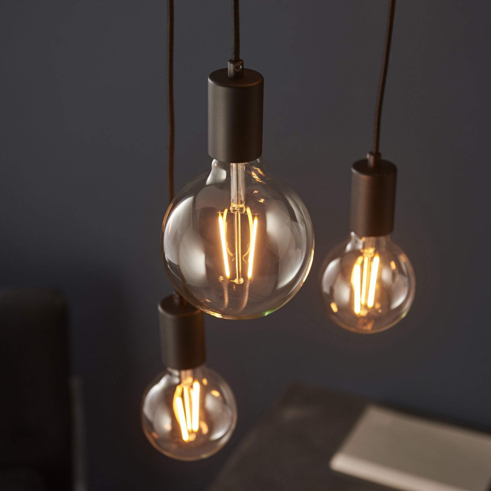 Endon Studio 6 Light Pendant  - Matt Black