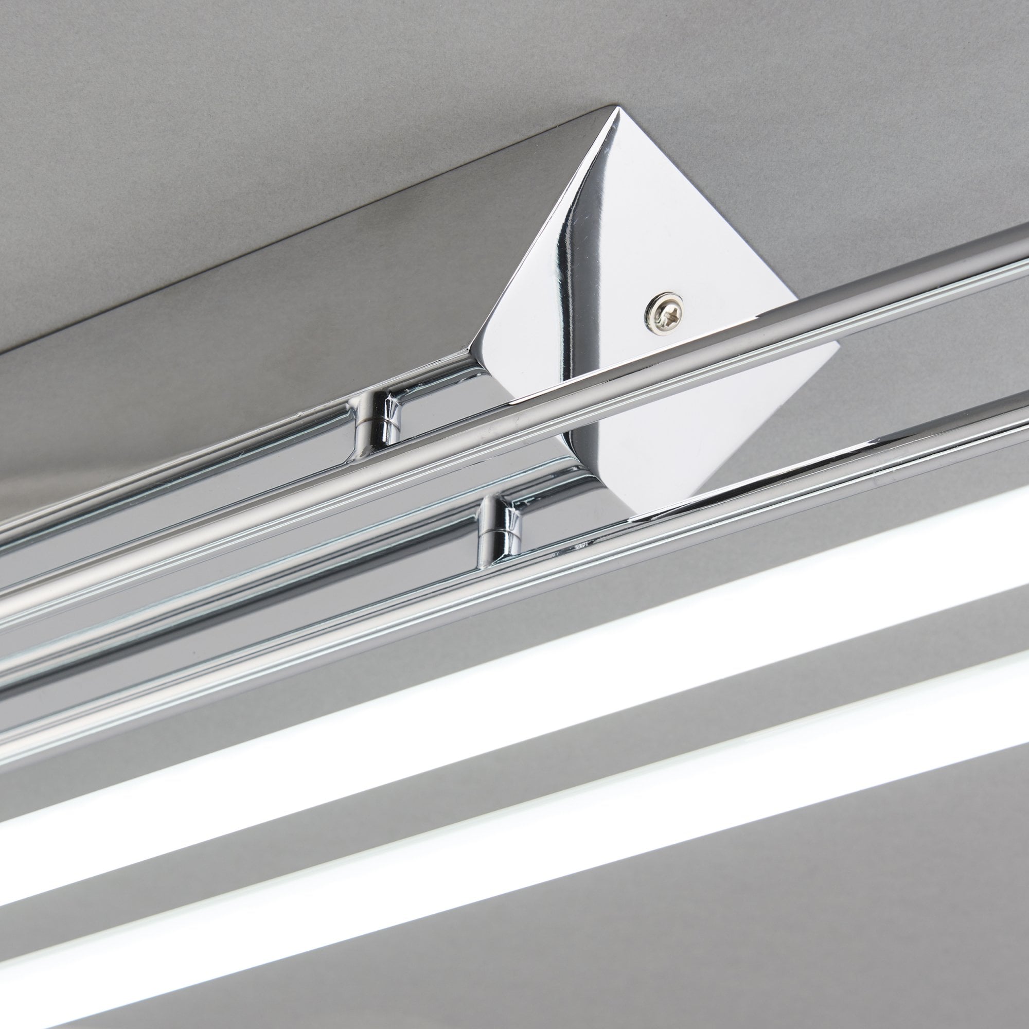 Endon Harper LED 2 Light Medium Flush Fitting - Chrome Plate & Opal Glass