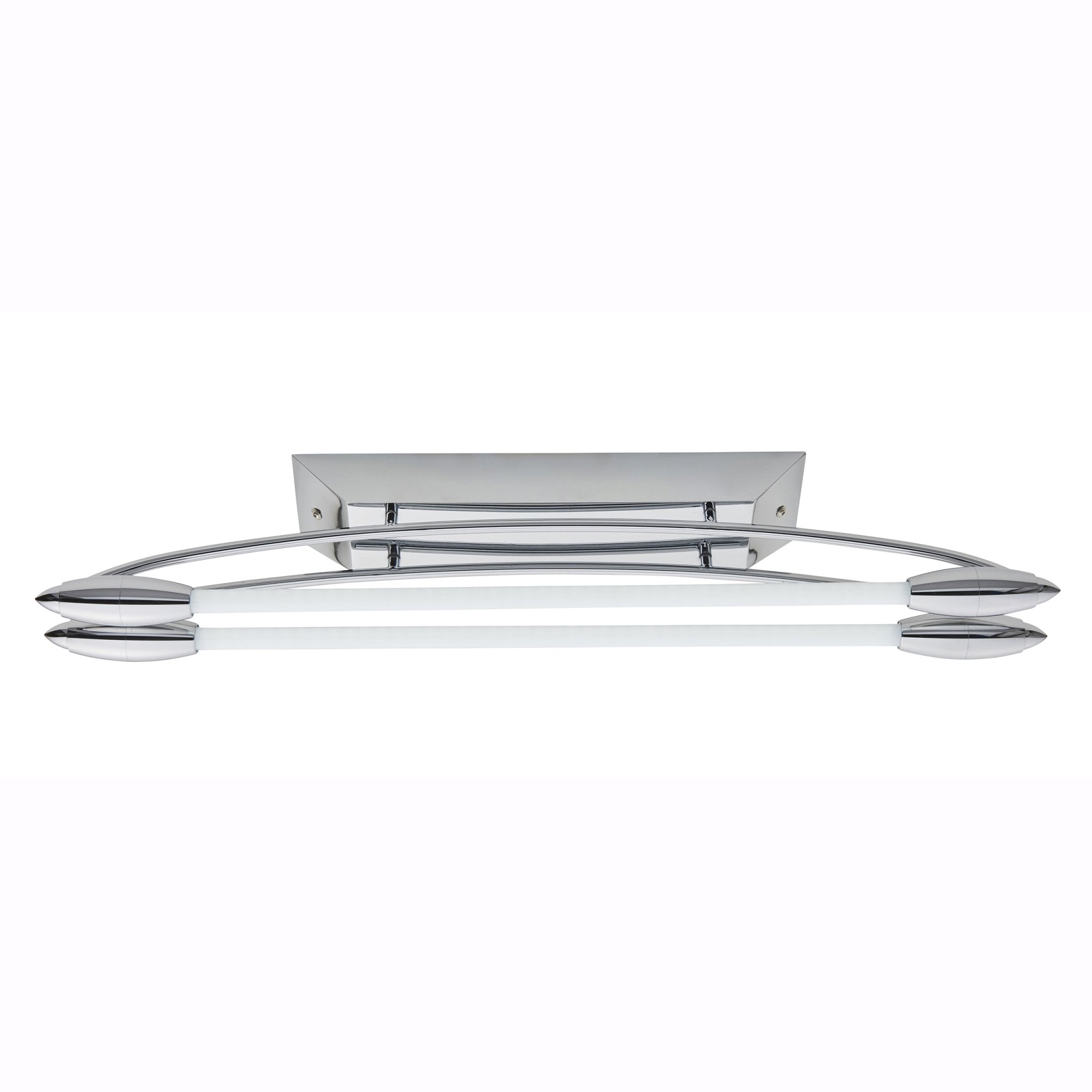 Endon Harper LED 2 Light Small Flush Fitting - Chrome Plate & Opal Glass