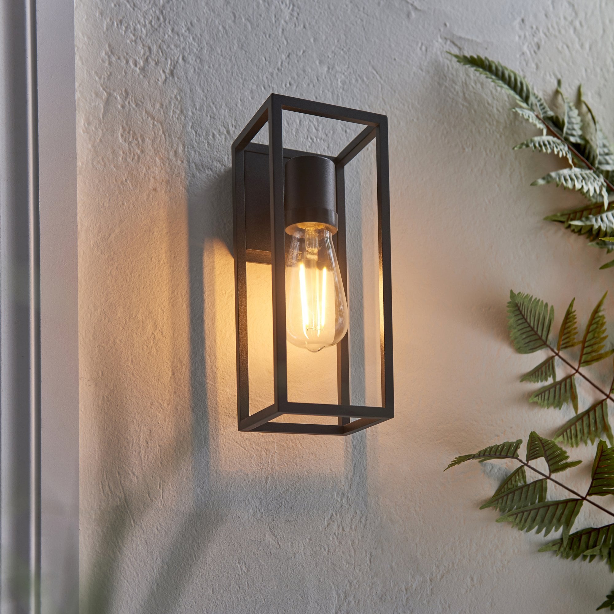 Endon Herbert Single Light Wall Light - Textured Black