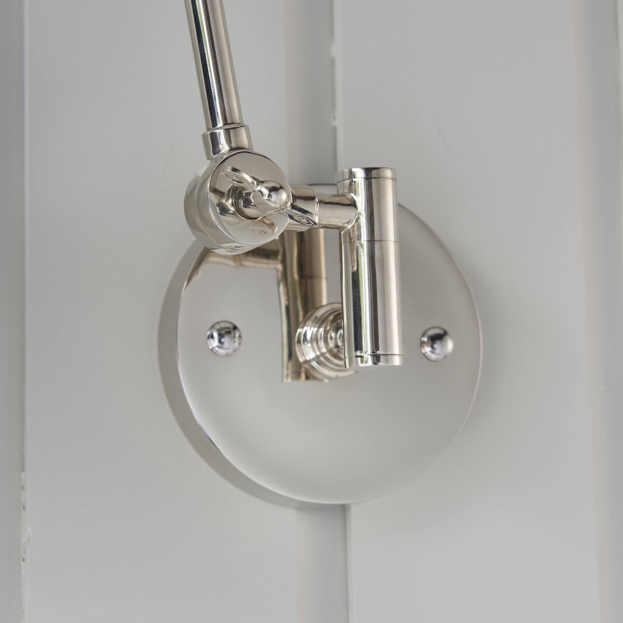 Endon Lehal Single Light Wall Light - Polished Nickel Plate & Matt Black