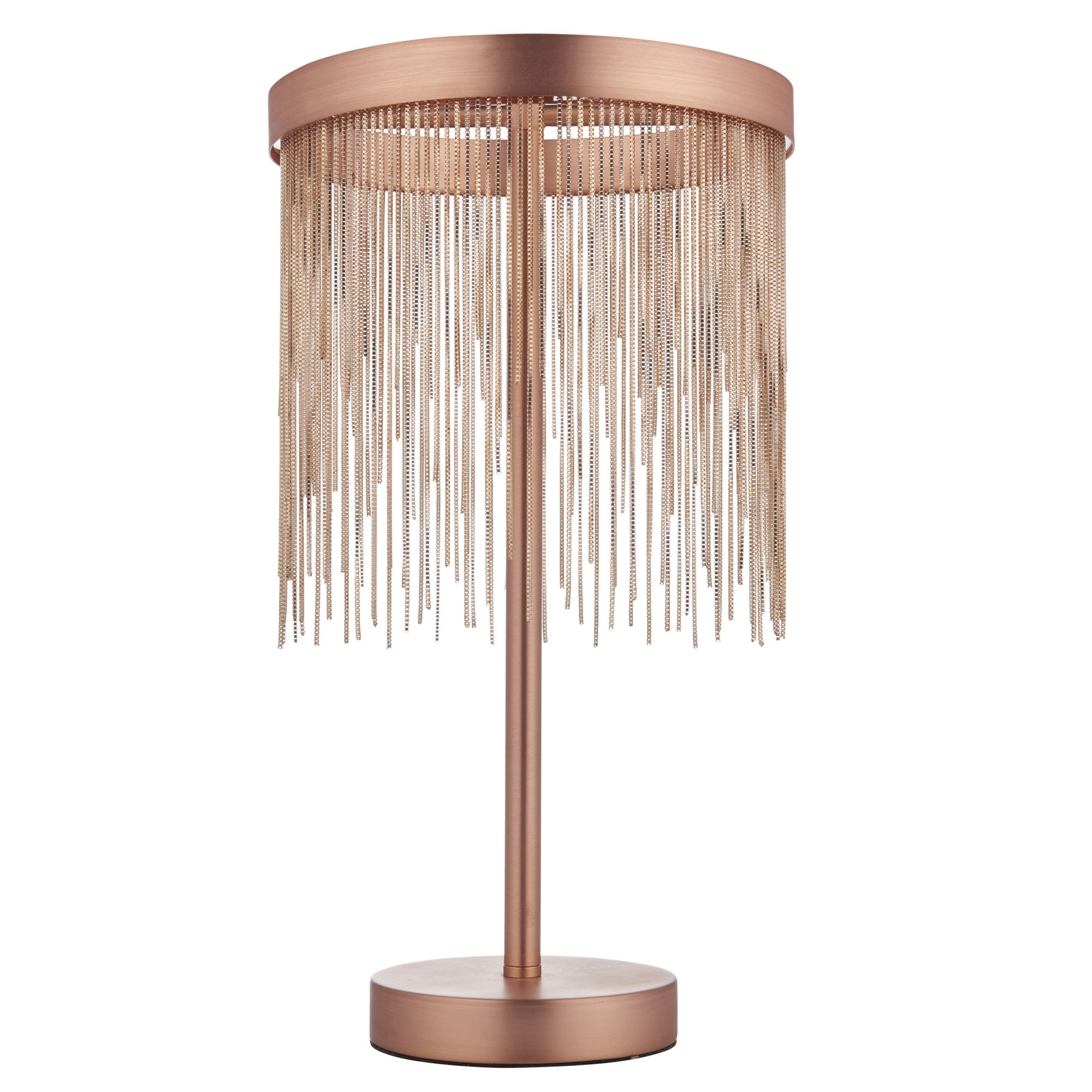 Endon Zelma Single Light Table Lamp -  Brushed Copper Plate & Copper