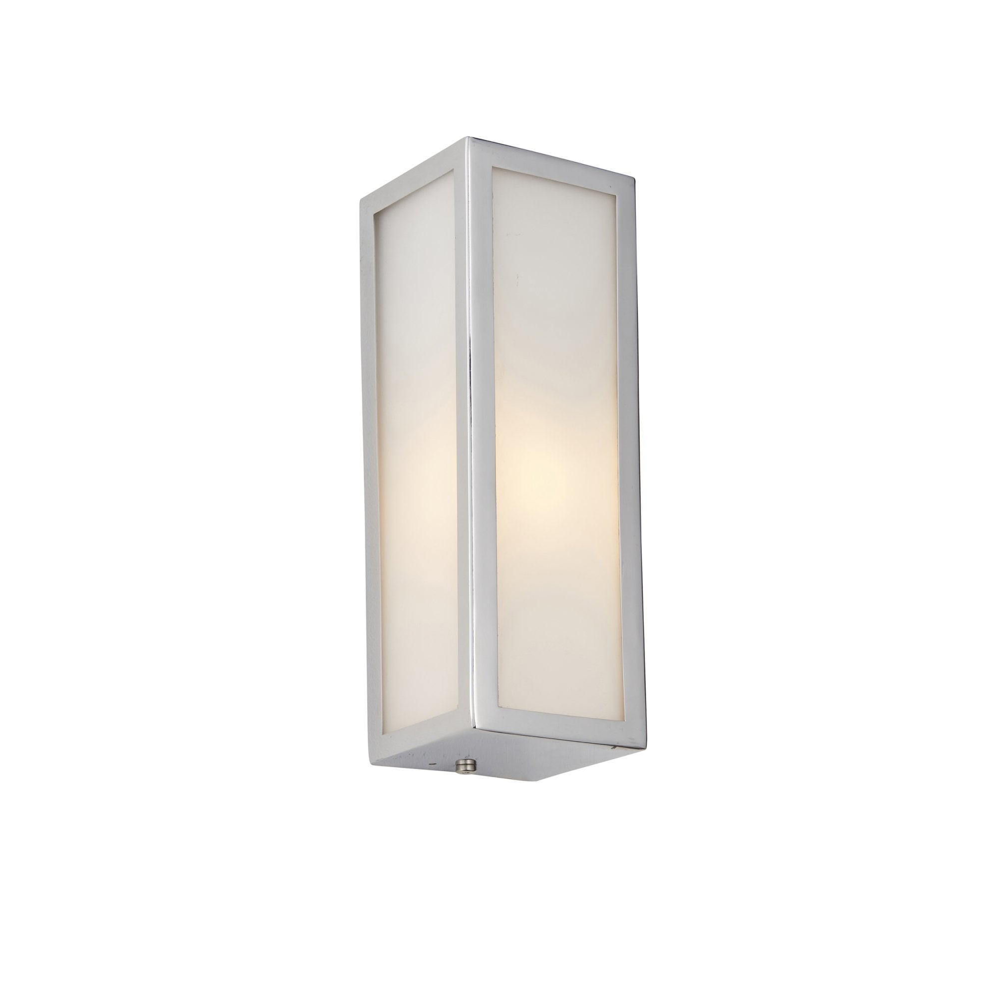 Endon Newham Single Light Wall - Chrome Plate & Frosted Glass