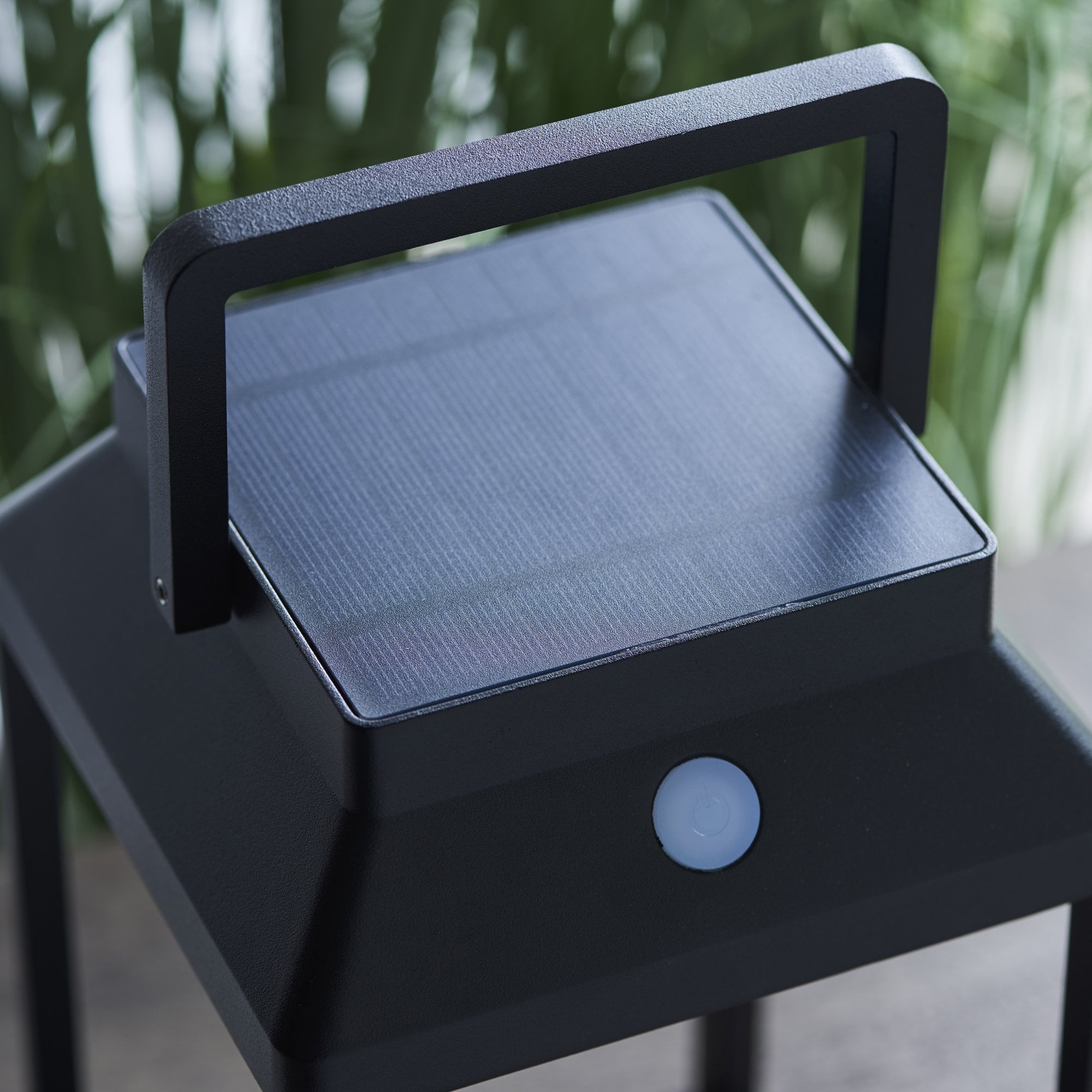 Endon Linterna Large Single Light Table Lamp - Solar - Textured Black