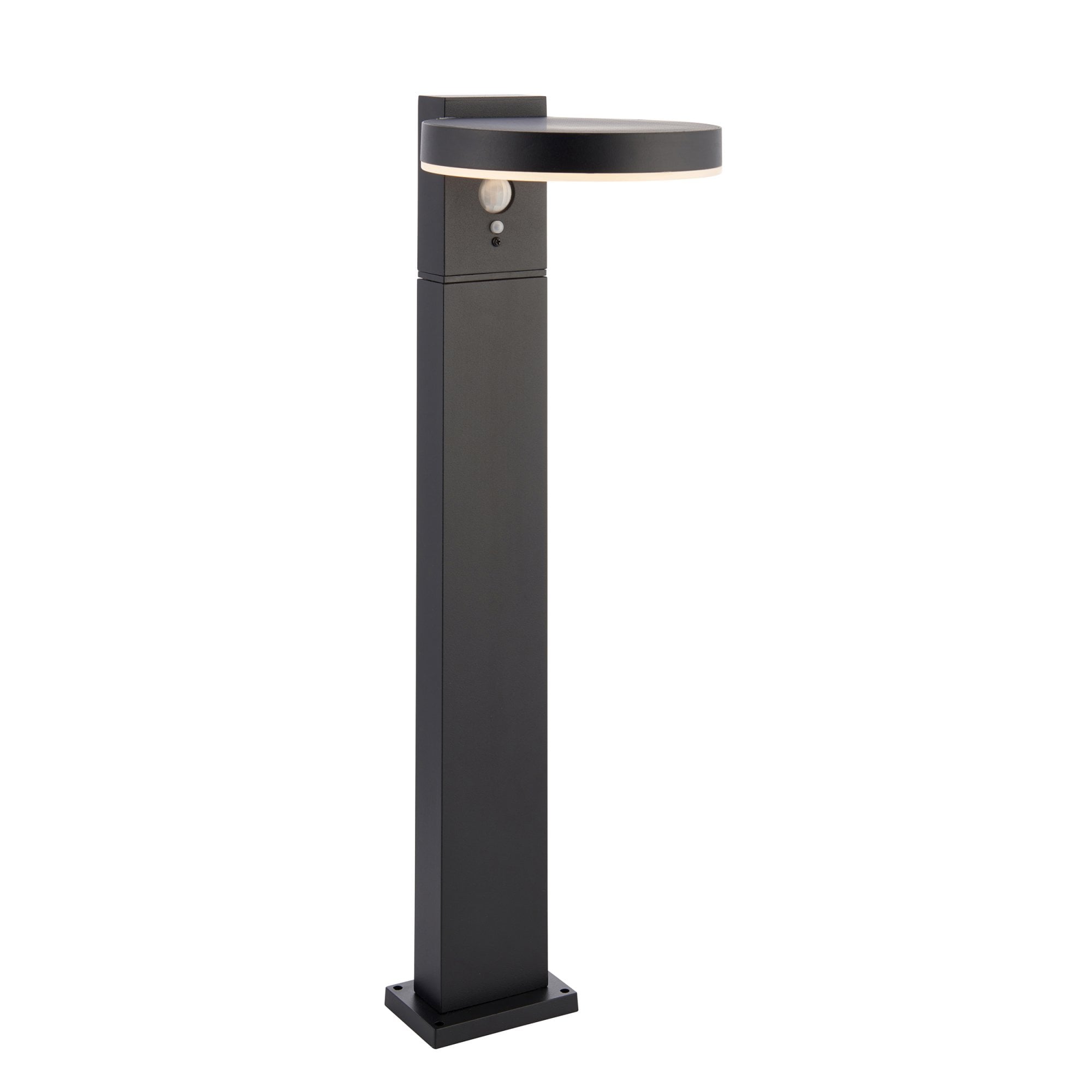 Endon Ebro Single Light Floor Lamp - Photocell And PIR - Solar -  Textured Black & White Pc
