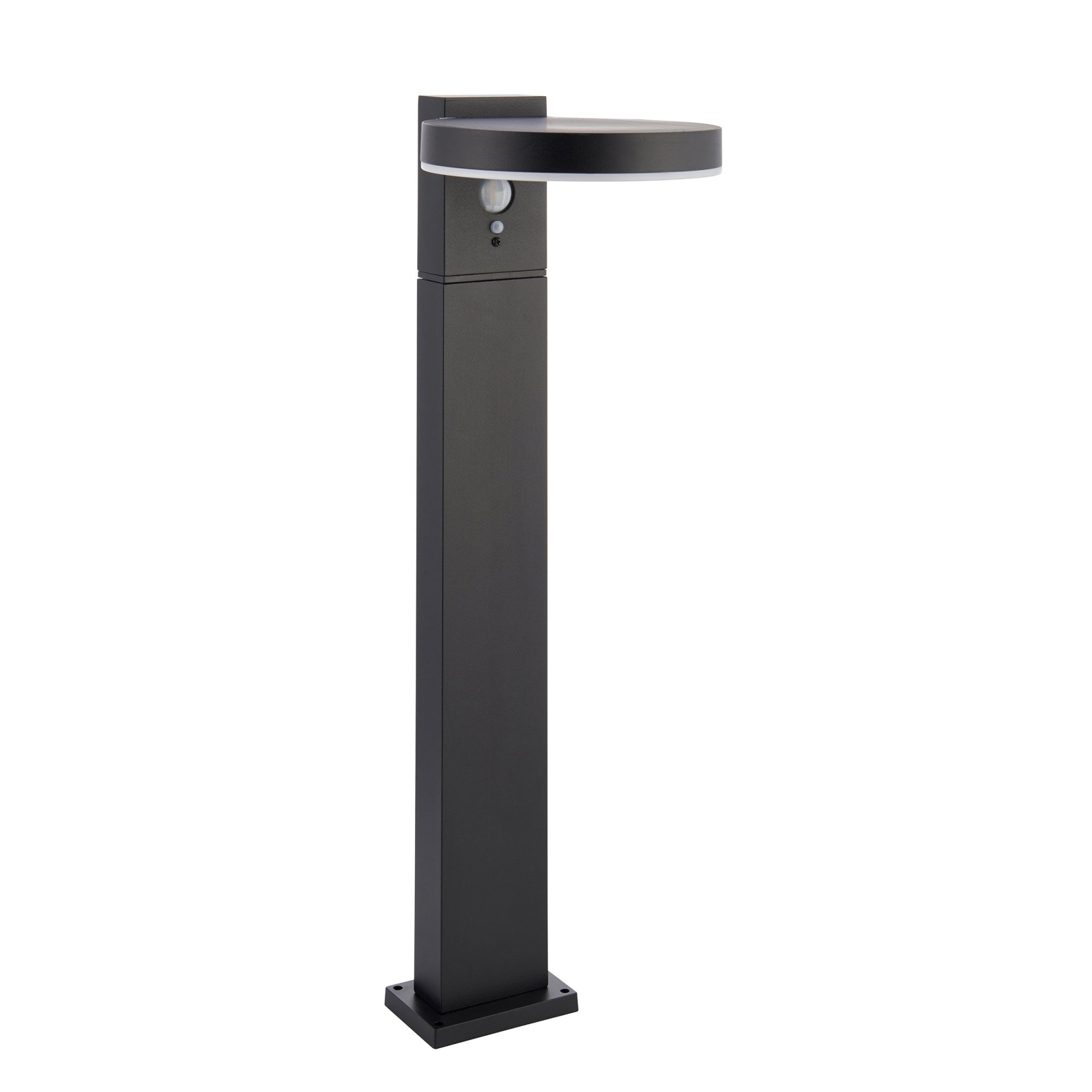 Endon Ebro Single Light Floor Lamp - Photocell And PIR - Solar -  Textured Black & White Pc