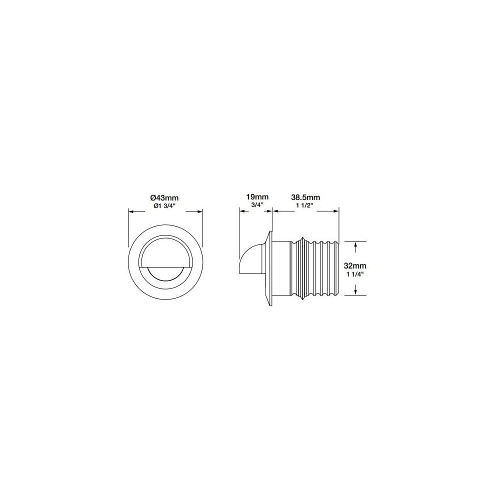 LuxR M1 Step Light Solid Eyelid - Stainless Steel - Low Voltage