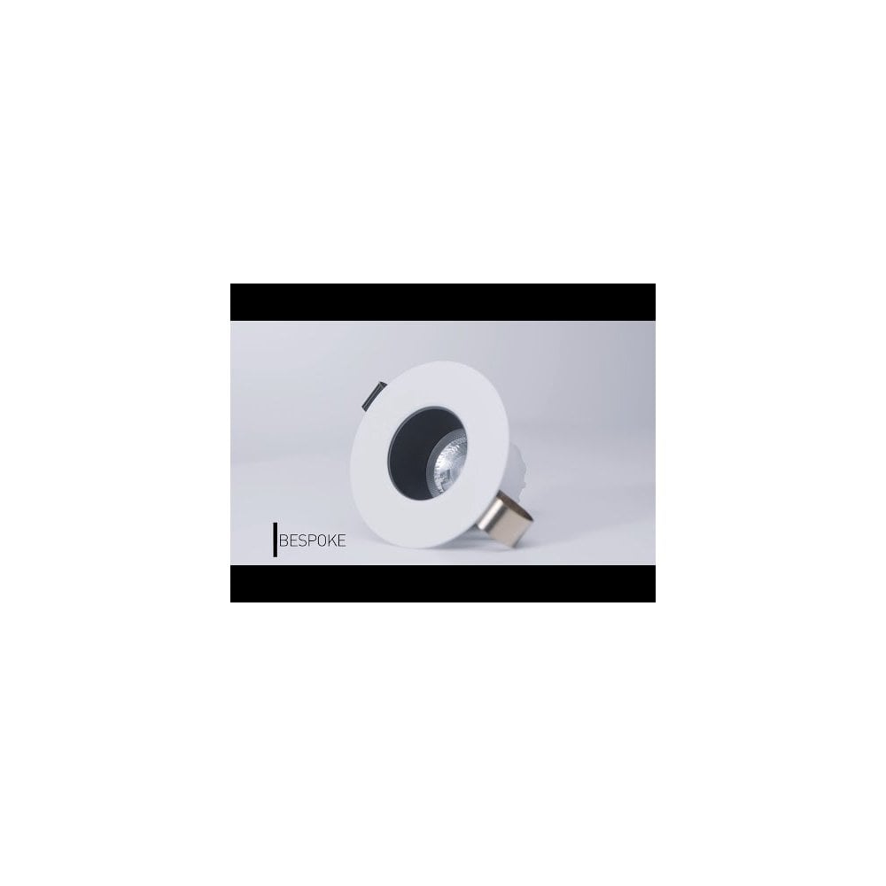 Collingwood 1901 Adjustable Round Downlight - White Housing/Black Baffle (Fire-Rated)