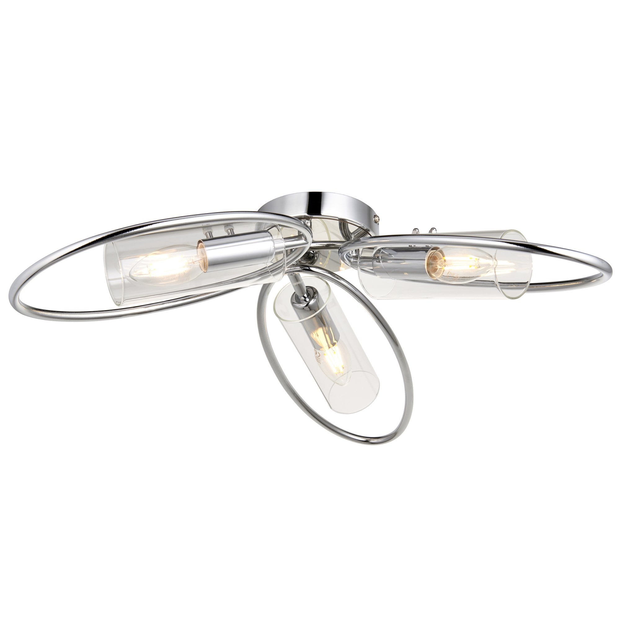 Endon Amari 3 Light Semi Flush - Chrome Plated