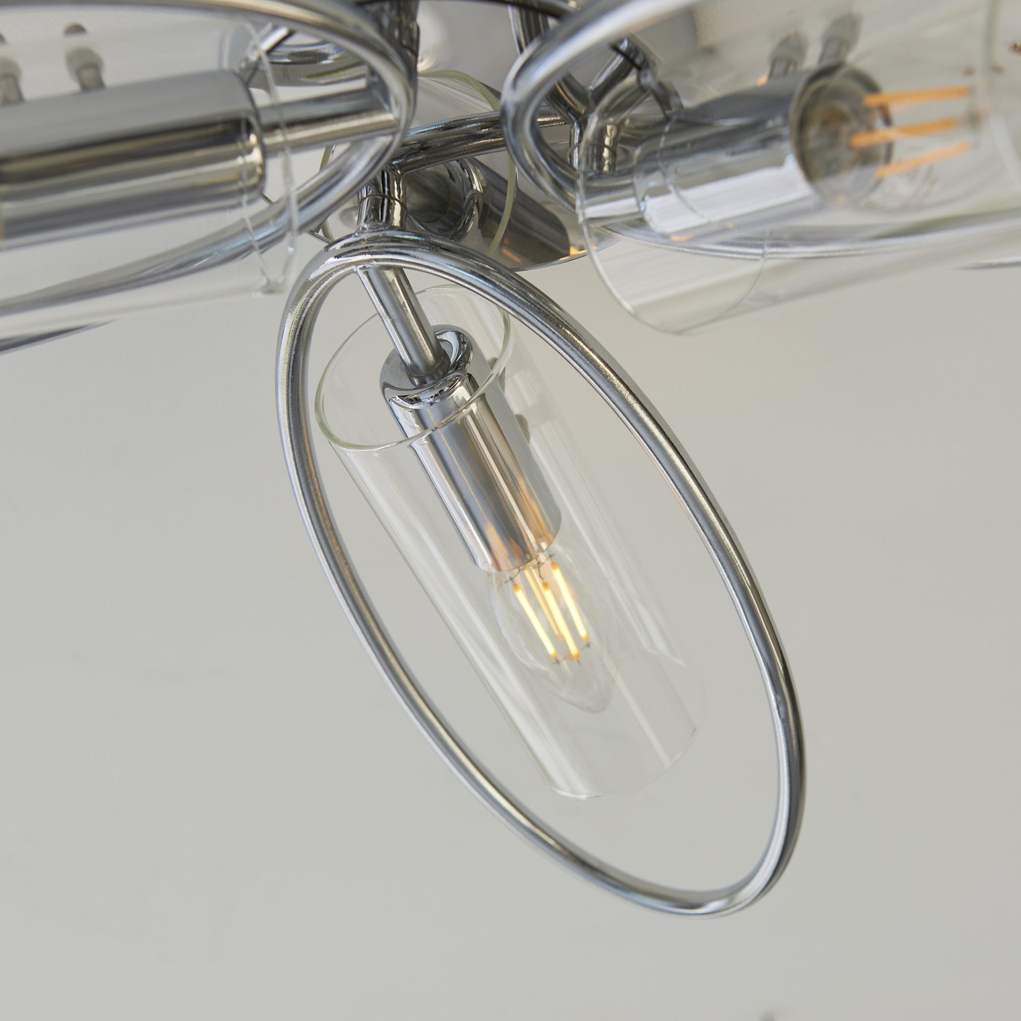 Endon Amari 3 Light Semi Flush - Chrome Plated