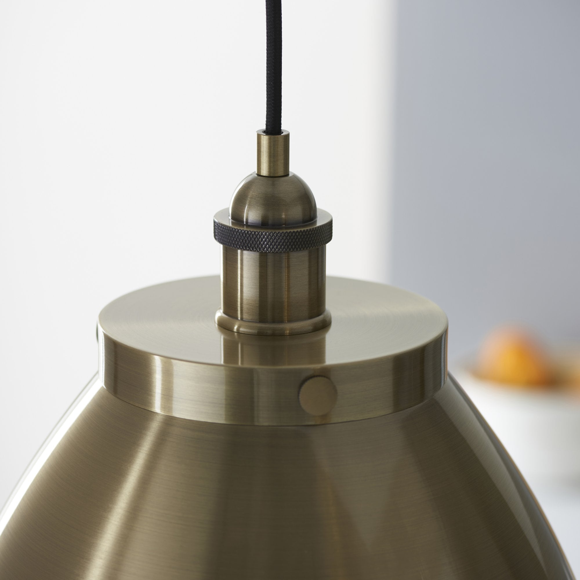 Endon Franklin Large Single Pendant - Antique Brass Plate