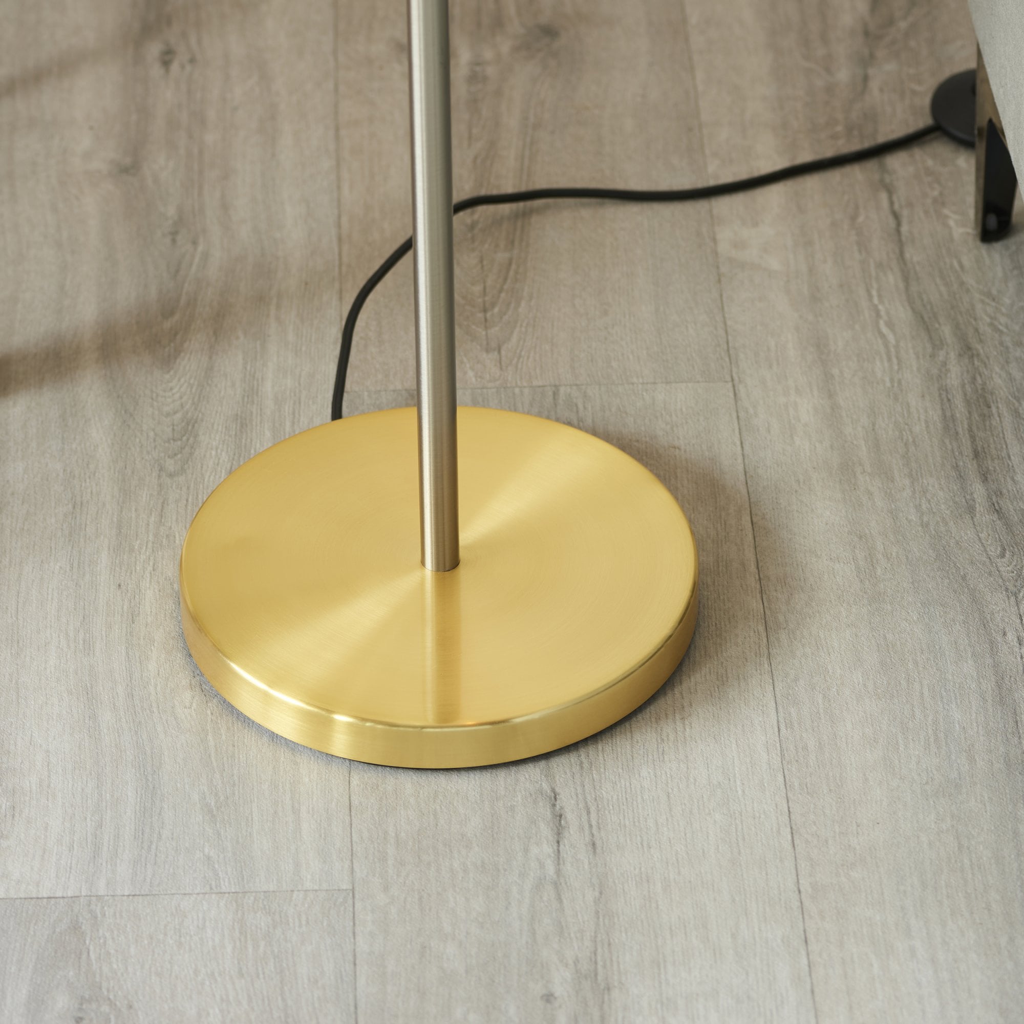 Endon Hoop Single Floor Lamp - Brushed Copper, Nickel & Brass