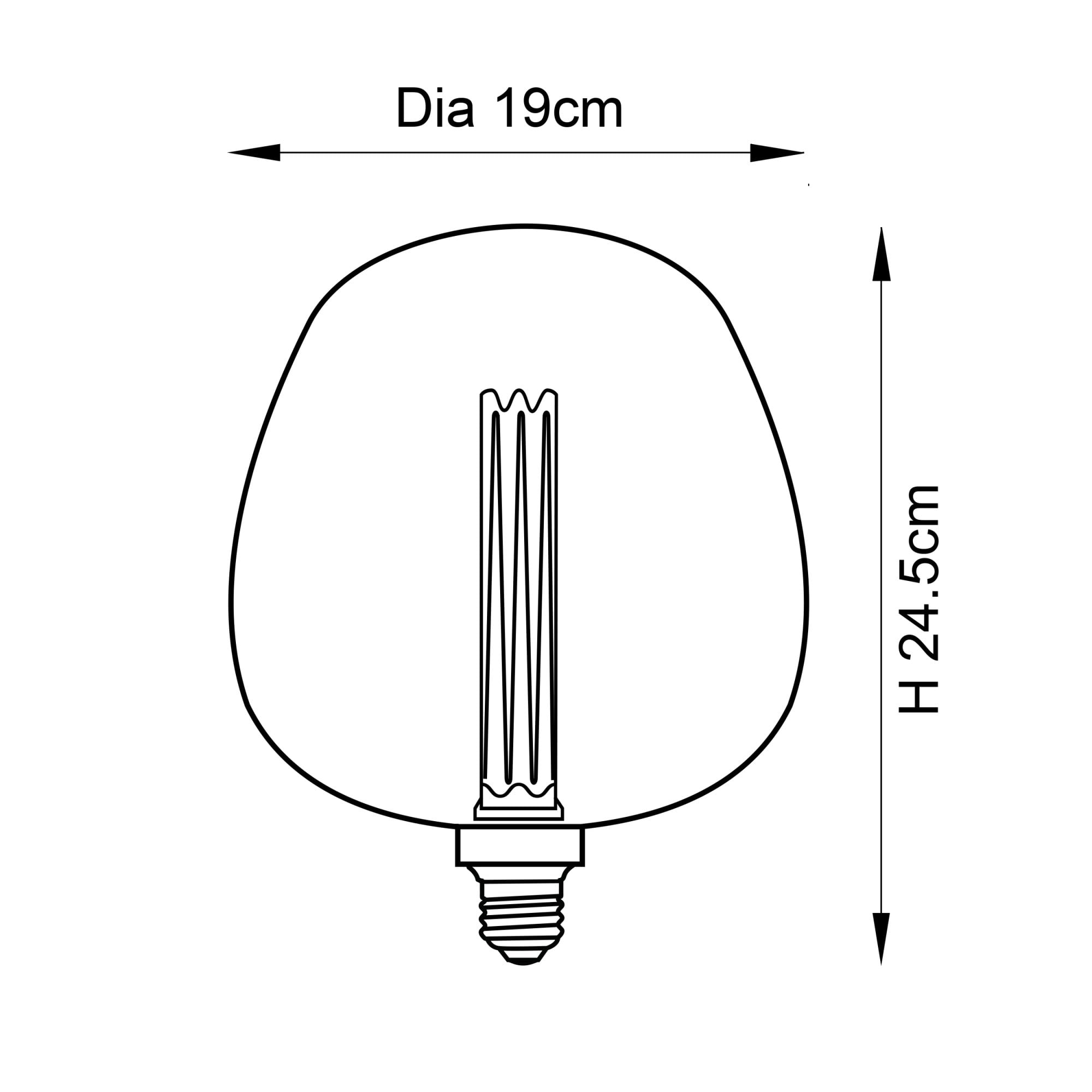 Endon Roves E27 LED 2.8W Anti Glare - 1800K - Non-Dimmable - Green to Pink Ombre