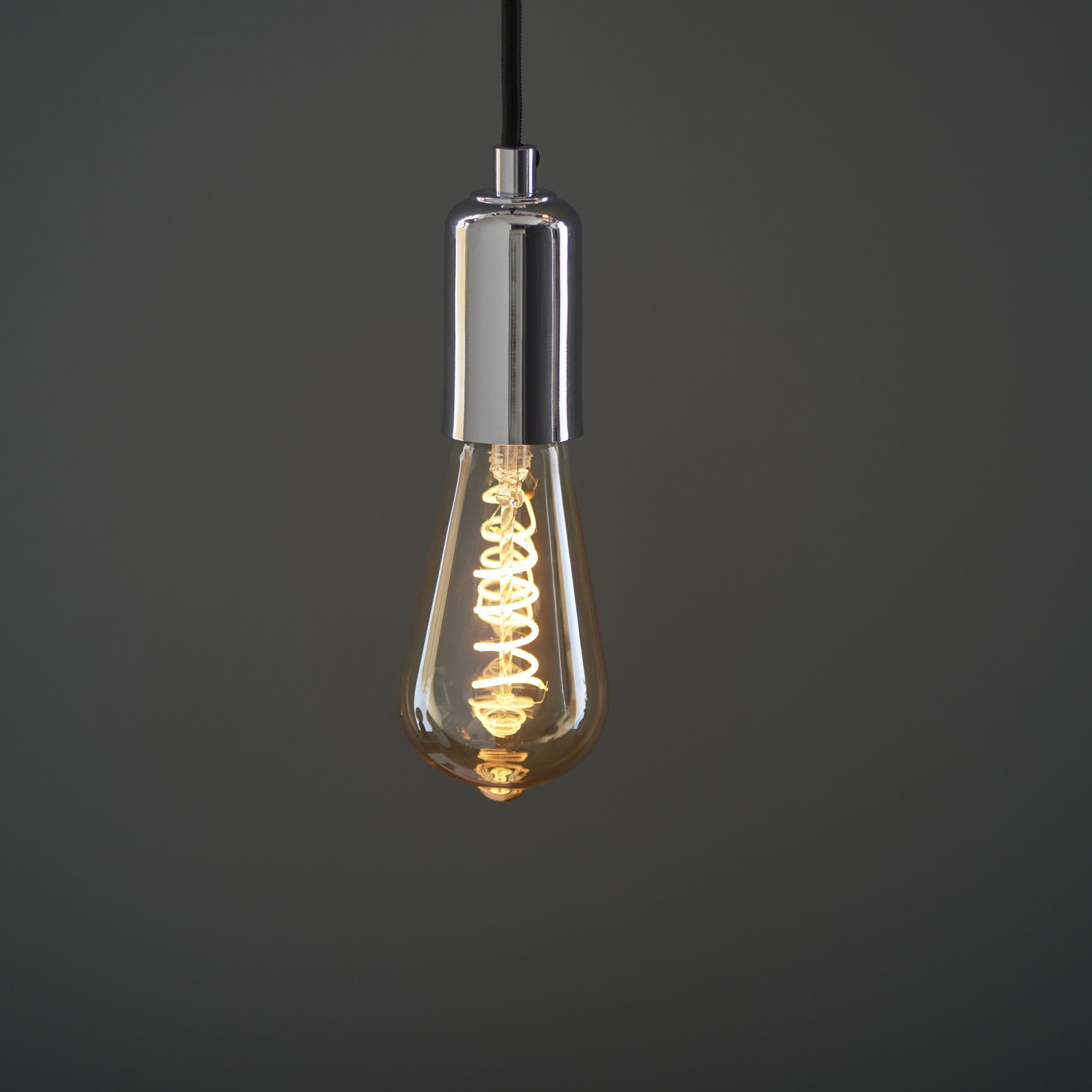 Endon Twist E27 LED 4W Filament Bulb - 2200K - Dimmable - Amber Glass