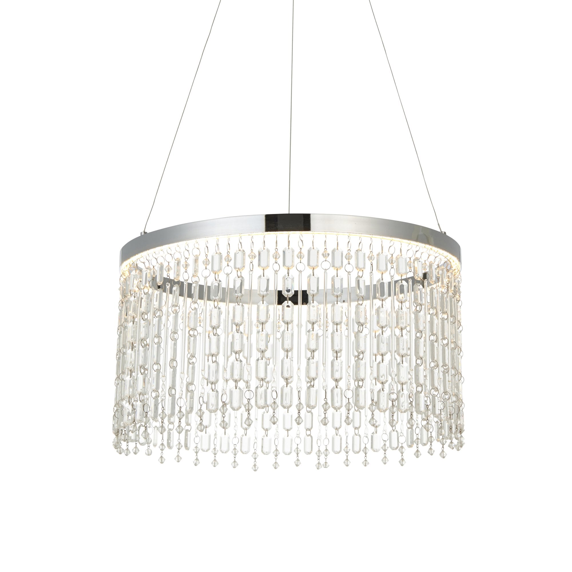 Endon Liliana LED Ring Pendant - Chrome