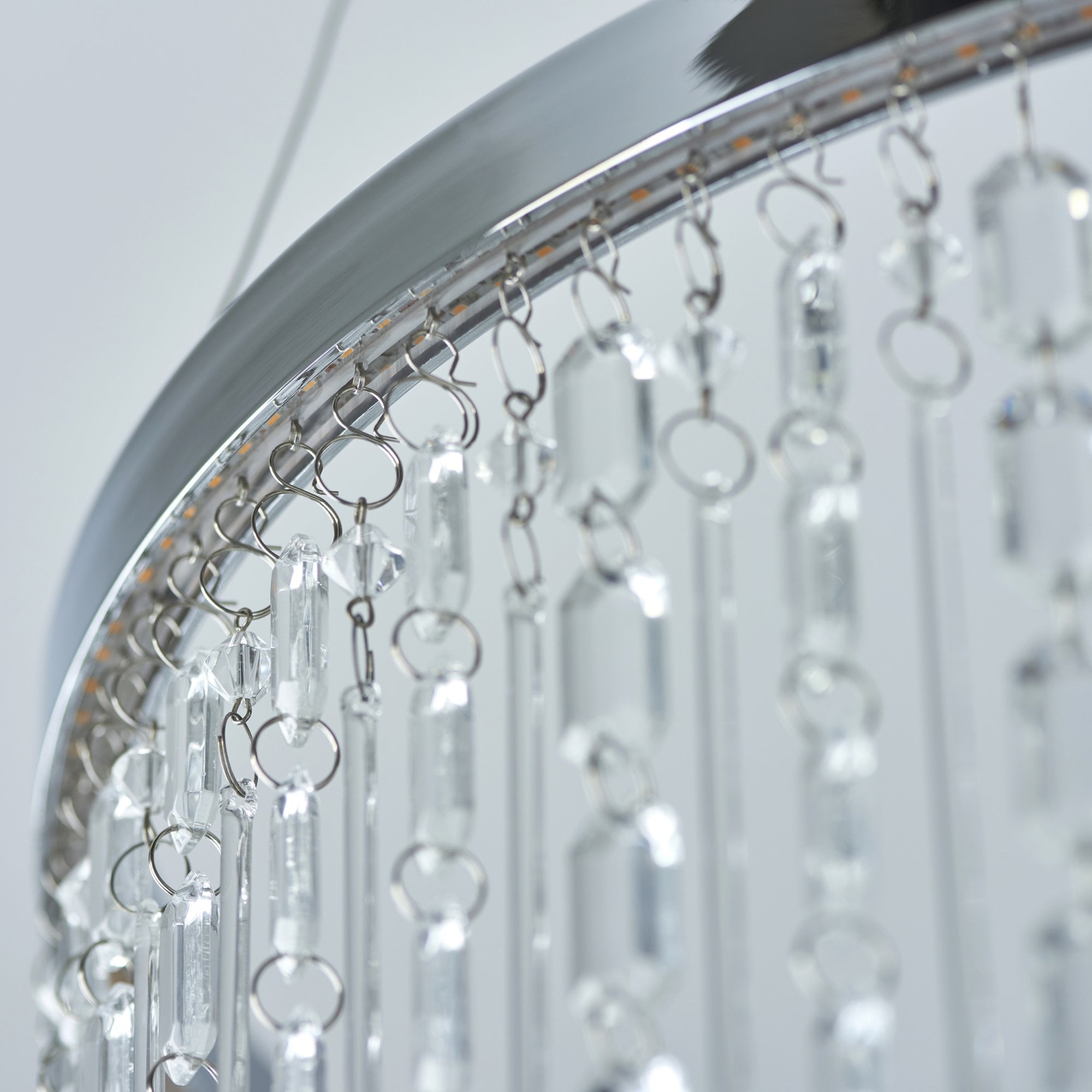 Endon Liliana LED Ring Pendant - Chrome