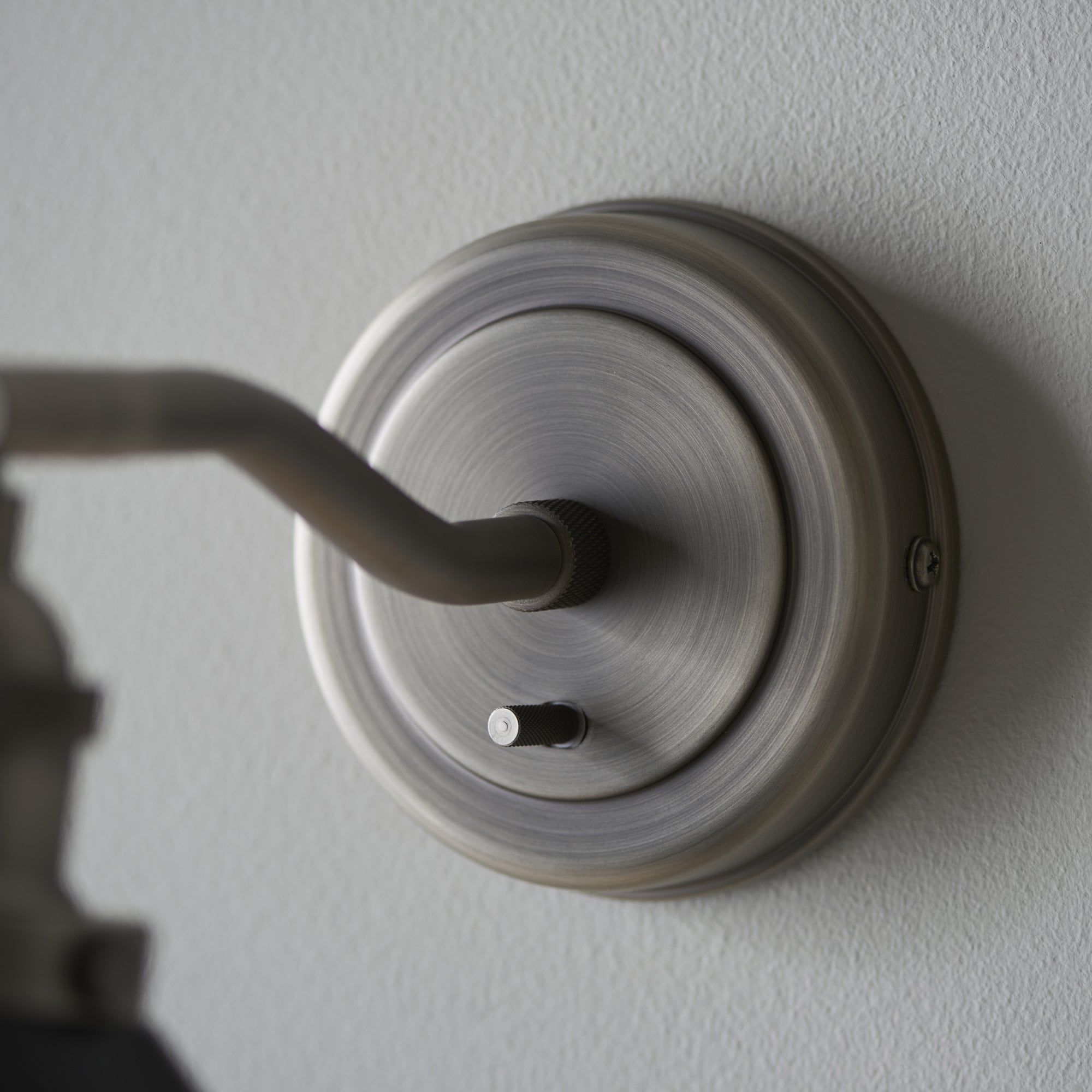 Endon Franklin Single Wall Light - Matt Black & Aged Pewter