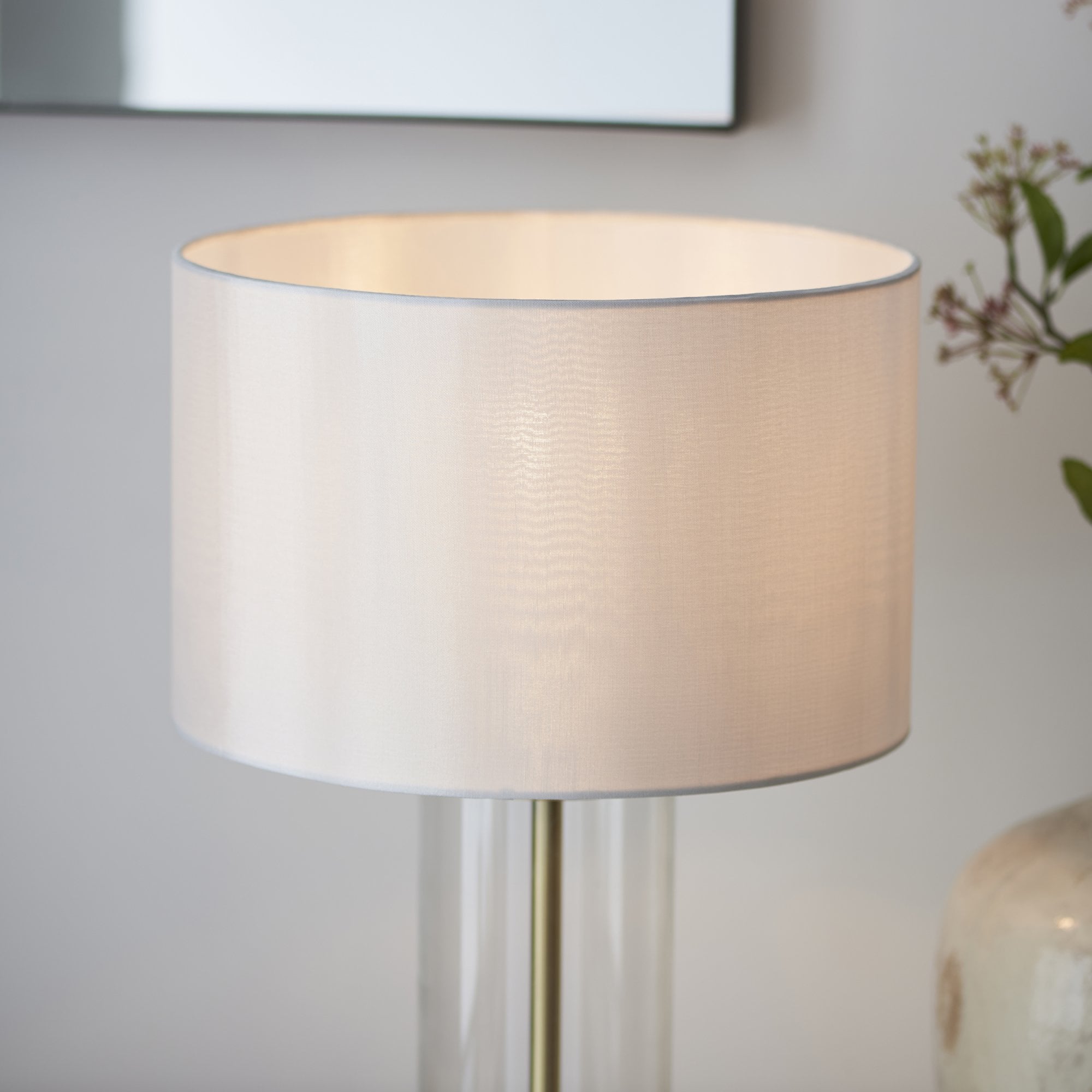 Endon Lessina Small Touch Table Lamp - Vintage White & Gold