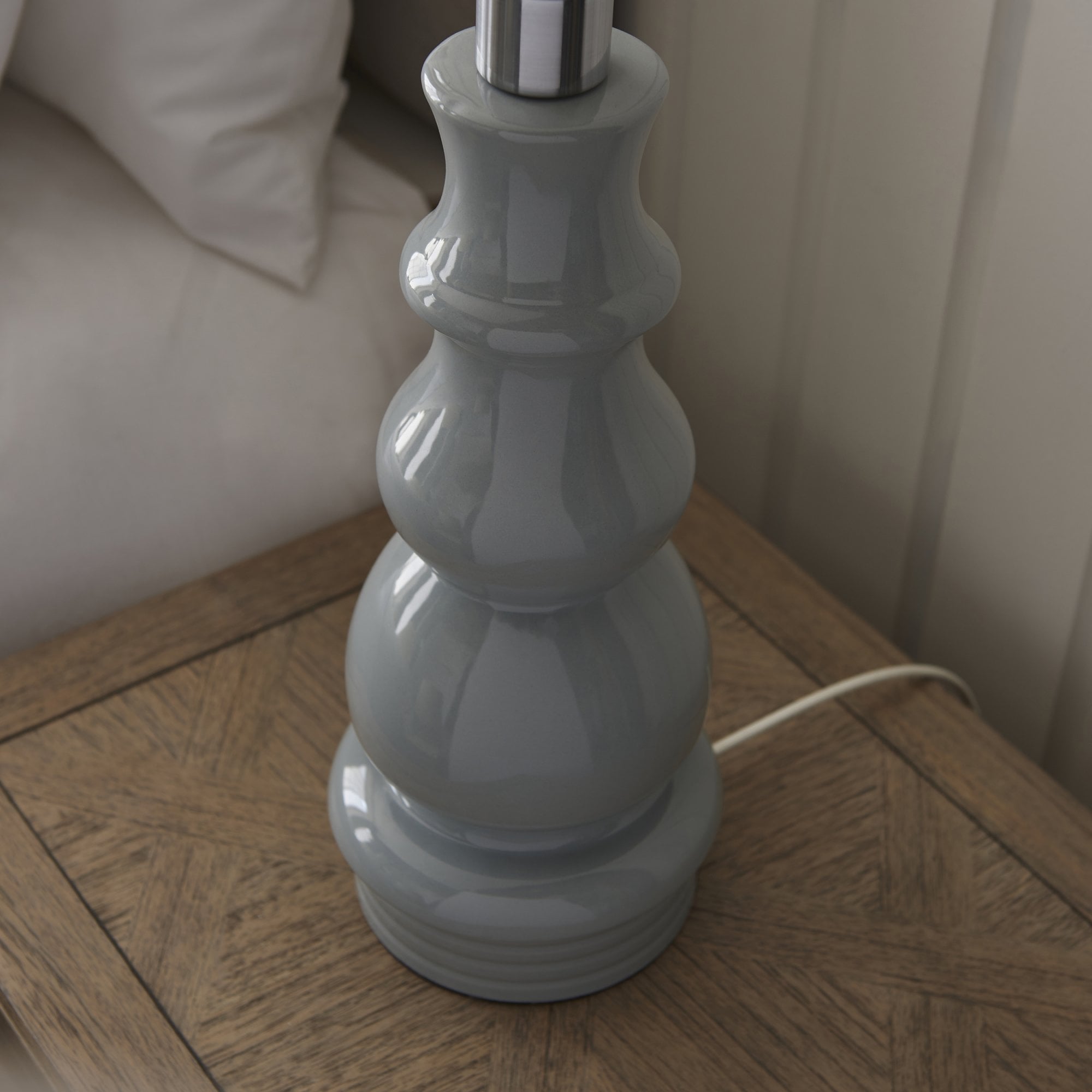 Endon Provence Table Lamp Base - Blue Grey Glaze - Base Only