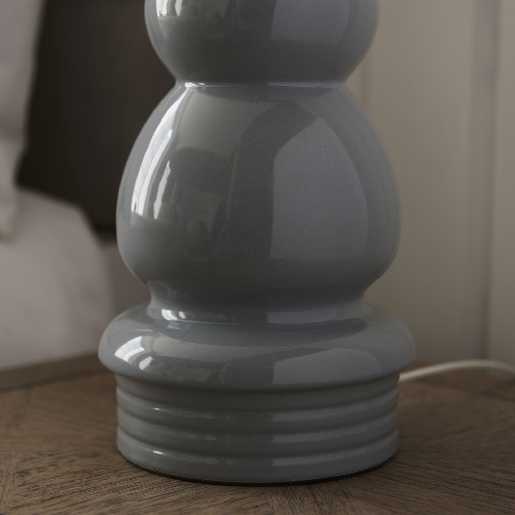Endon Provence Table Lamp Base - Blue Grey Glaze - Base Only
