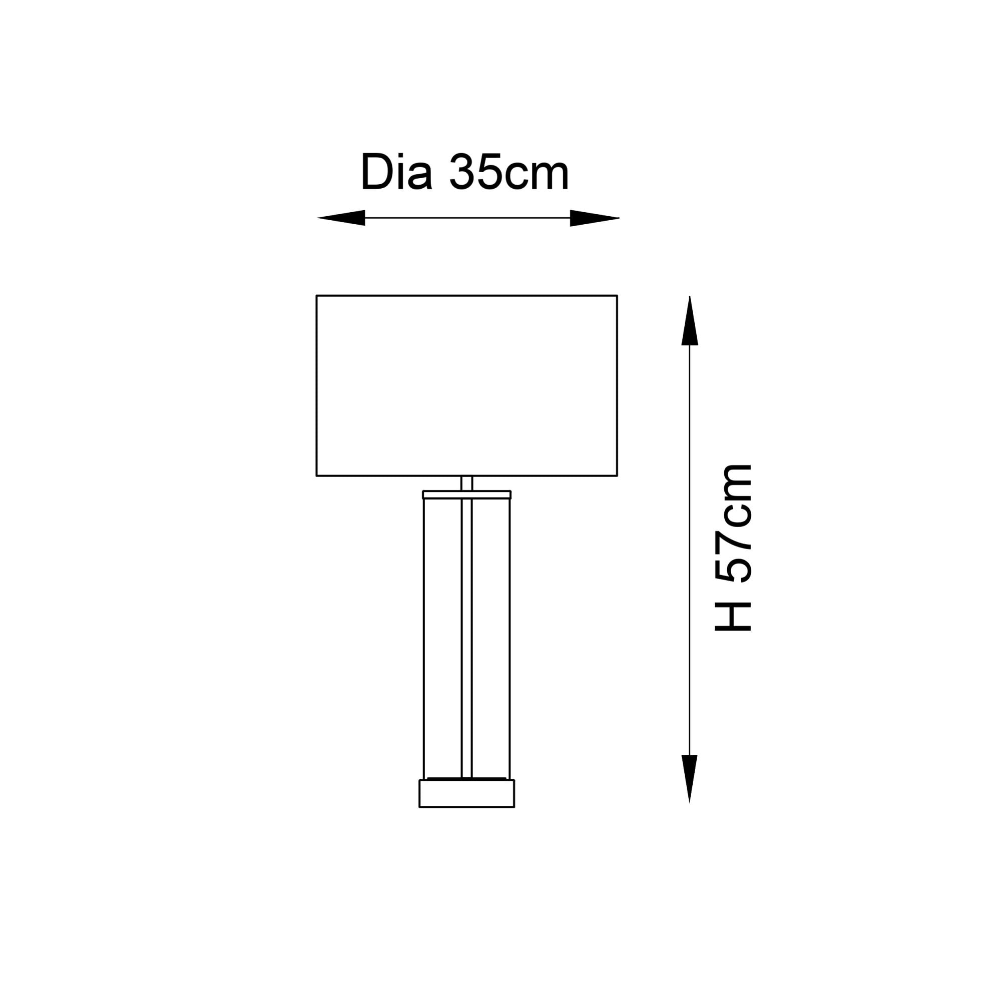 Endon Lessina Touch Table Lamp - Matt Black