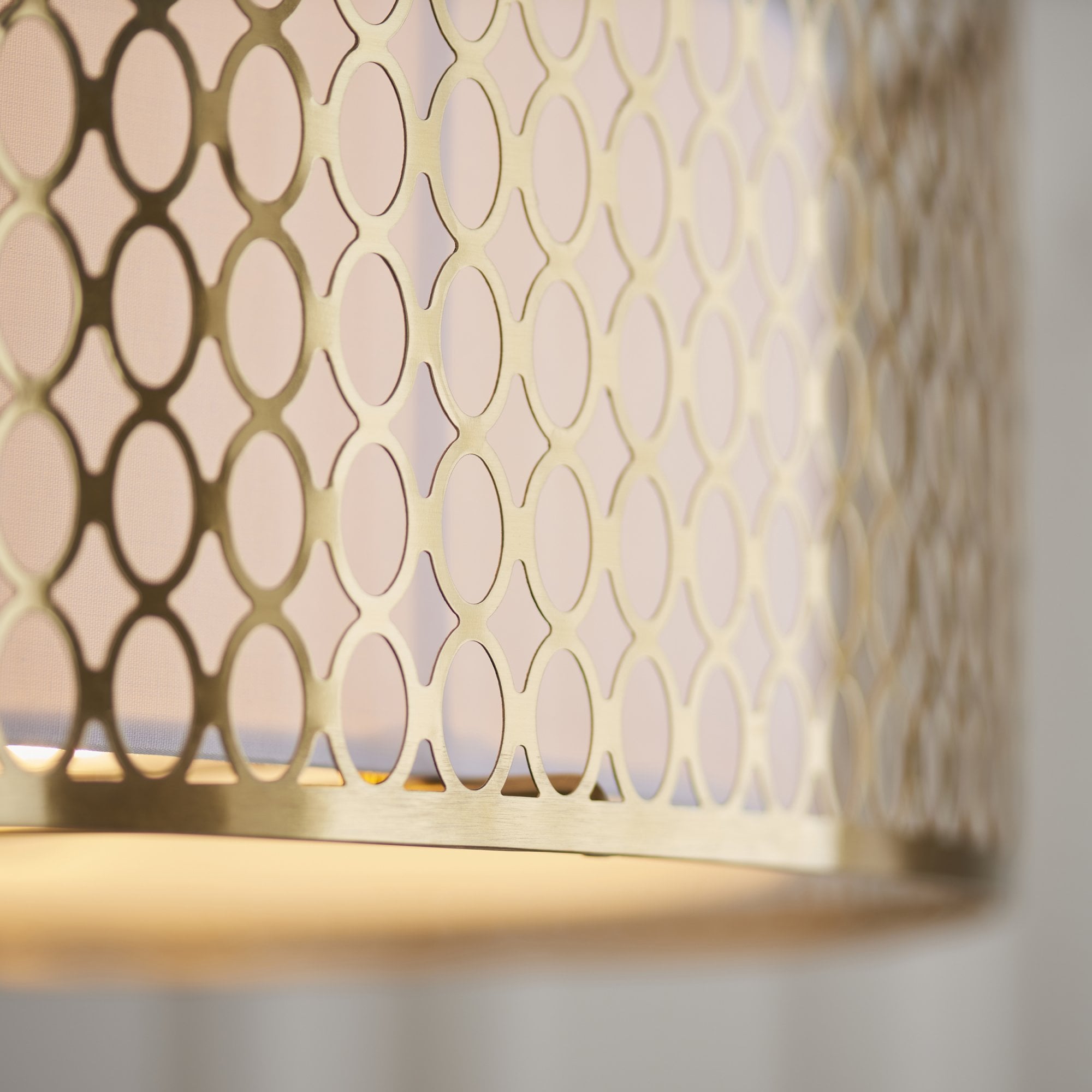 Endon Cordero 3 Light Flush Ceiling - Gold Plate