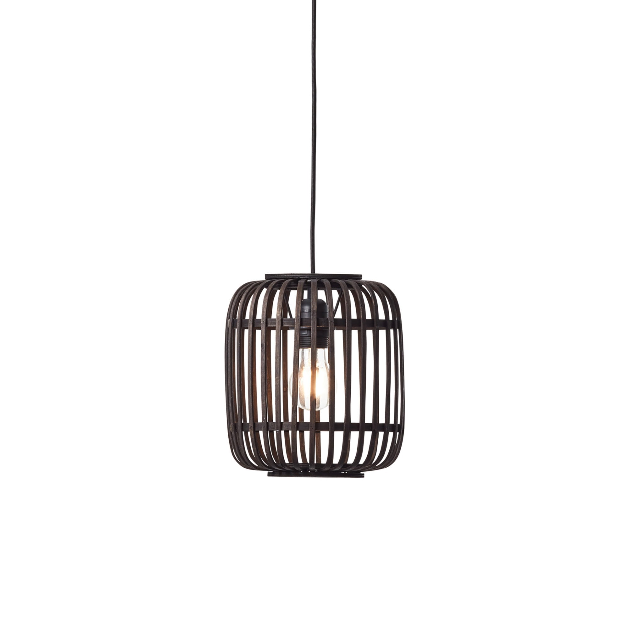 Endon Mathias Bamboo Single Light Pendant  - Dark Stained Bamboo