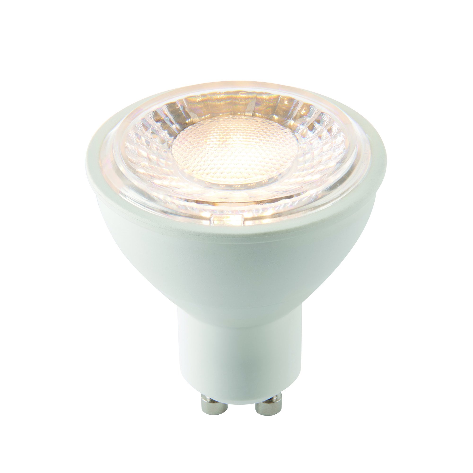Endon GU10 LED SMD 60º 7W Lamp - 3000K - Non-Dimmable - Matt White Plastic