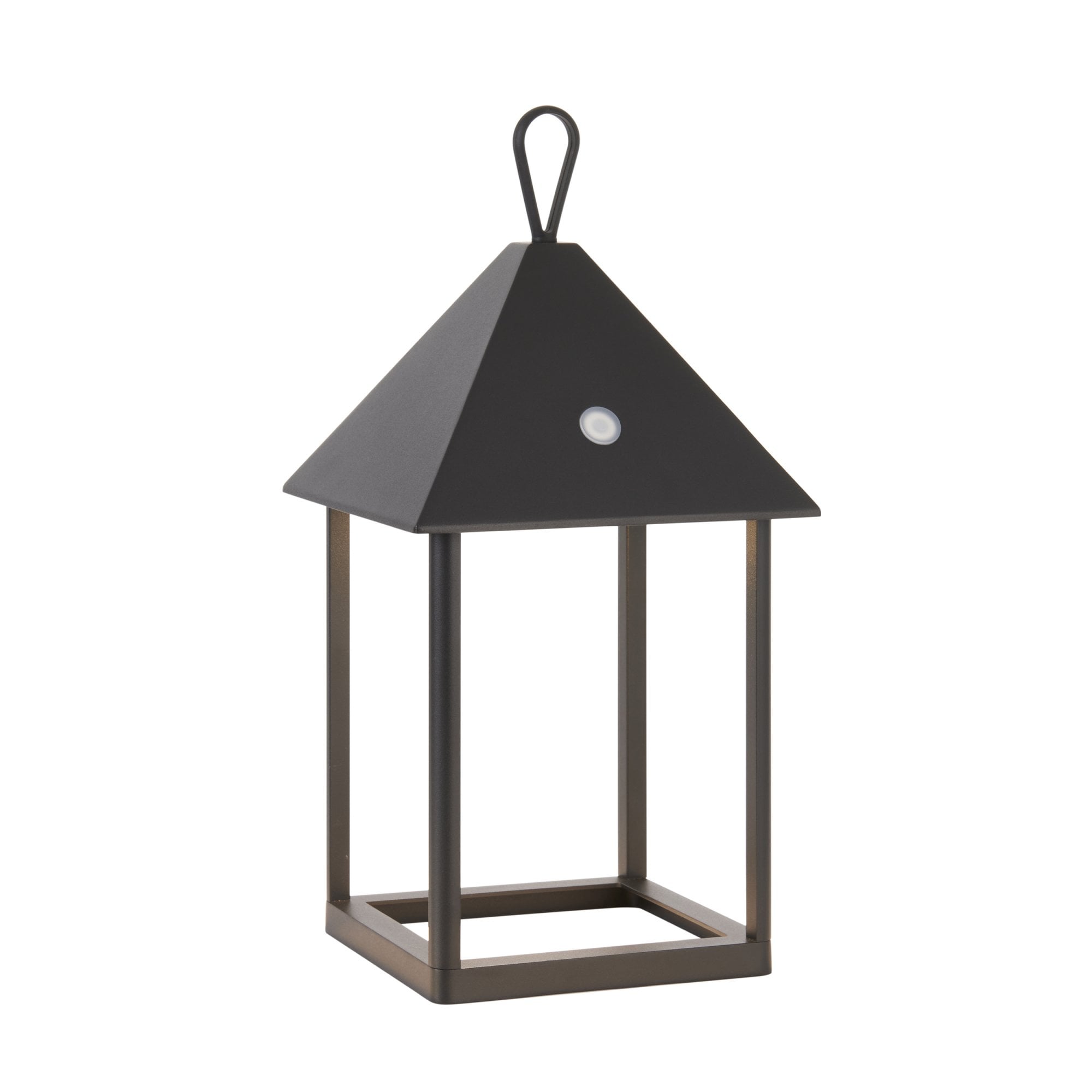 Endon Hoot Medium IP44 USB Table Lantern -  Matt Black