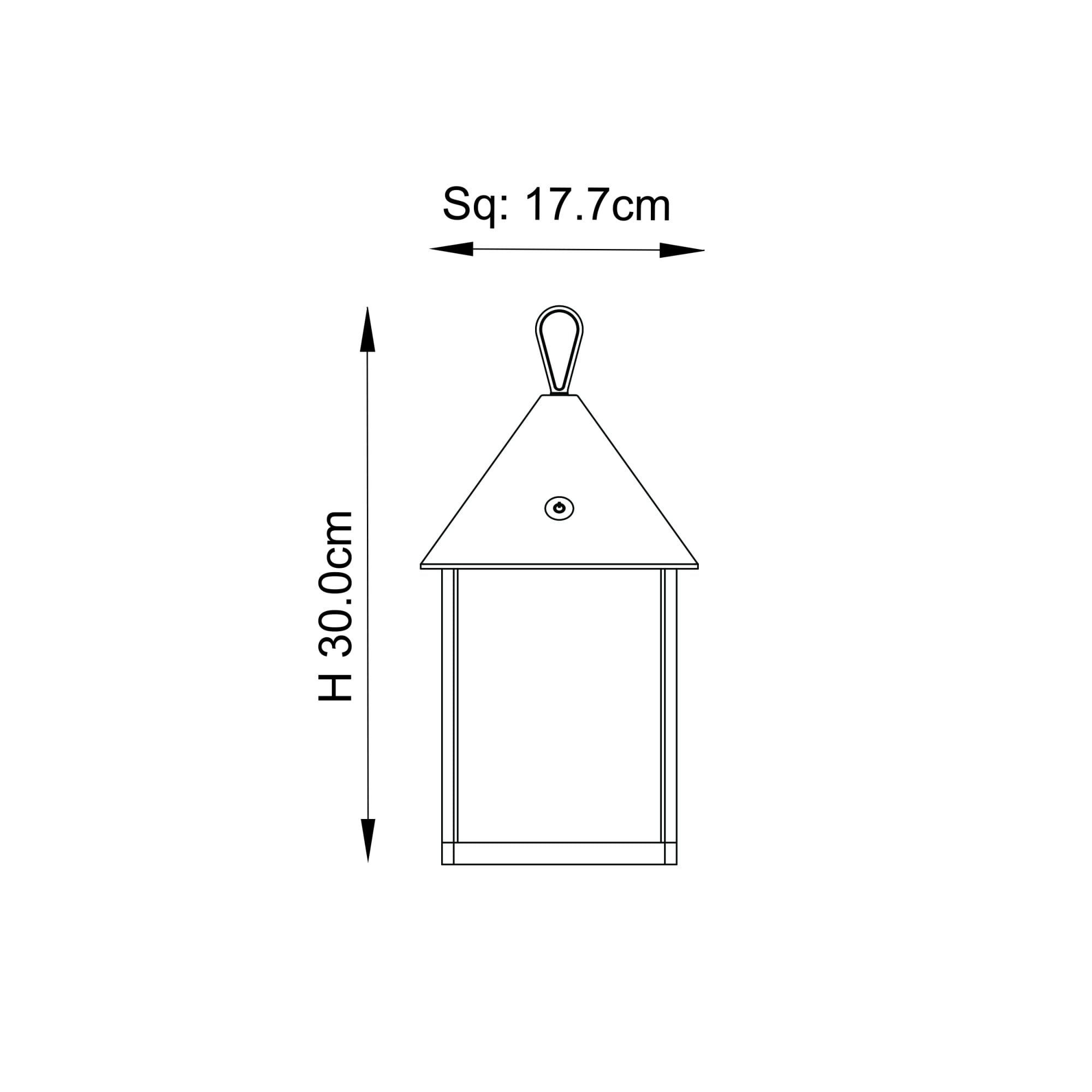 Endon Hoot Medium IP44 USB Table Lantern -  Matt Black