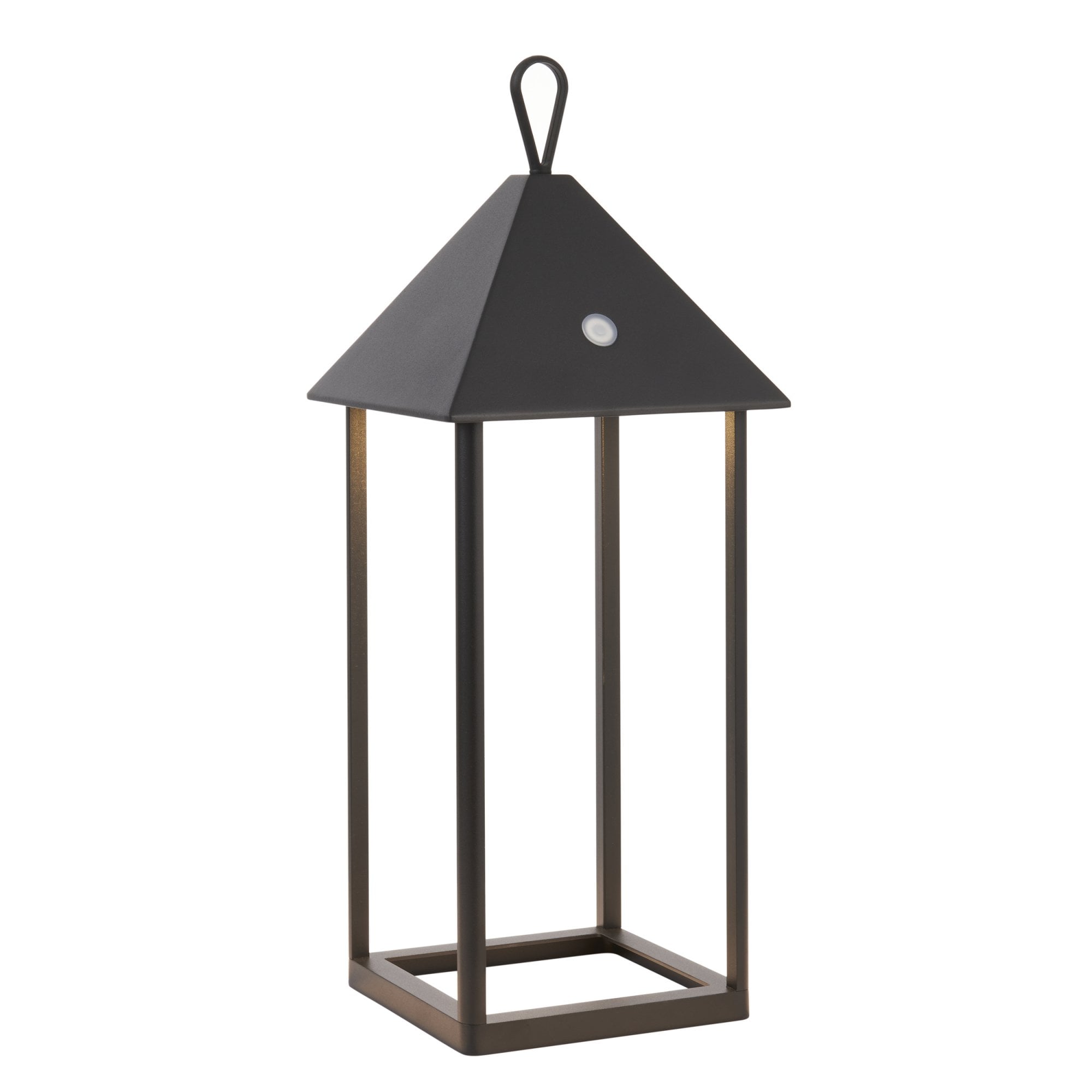 Endon Hoot Large USB IP44 Table Lantern -  Matt Black