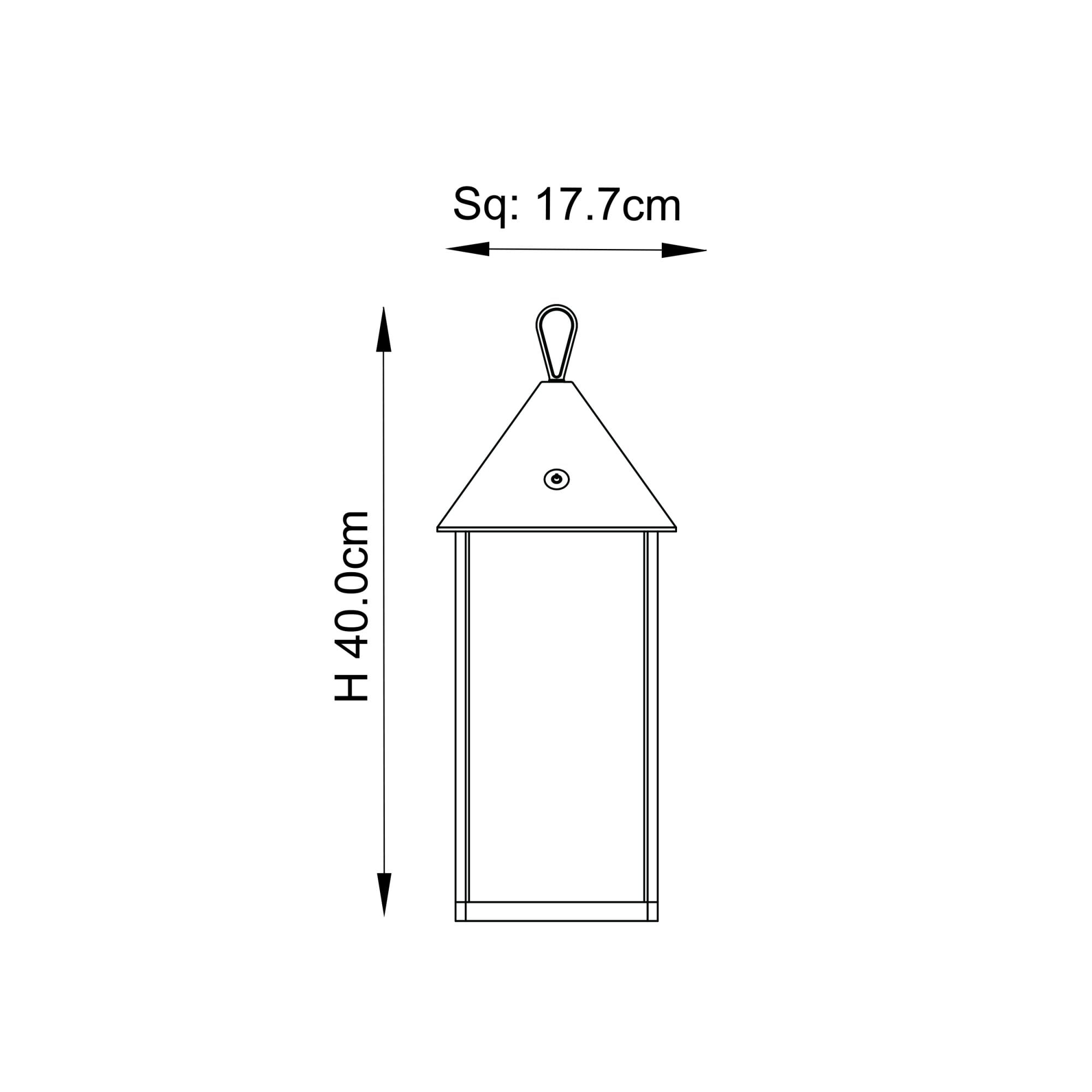 Endon Hoot Large USB IP44 Table Lantern -  Matt Black
