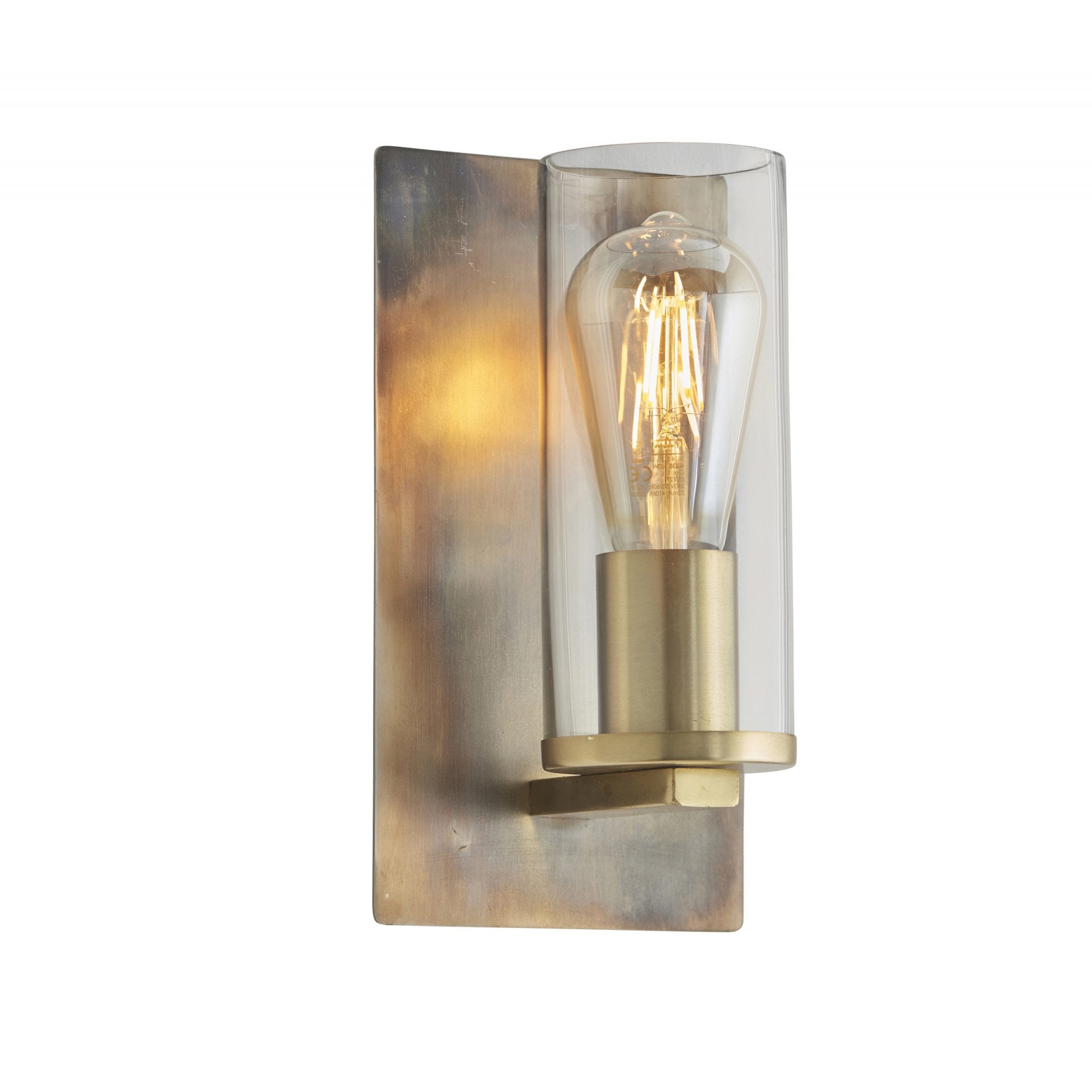 Utopia Swirl Wall Light - Bronze Patina With Clear Glass