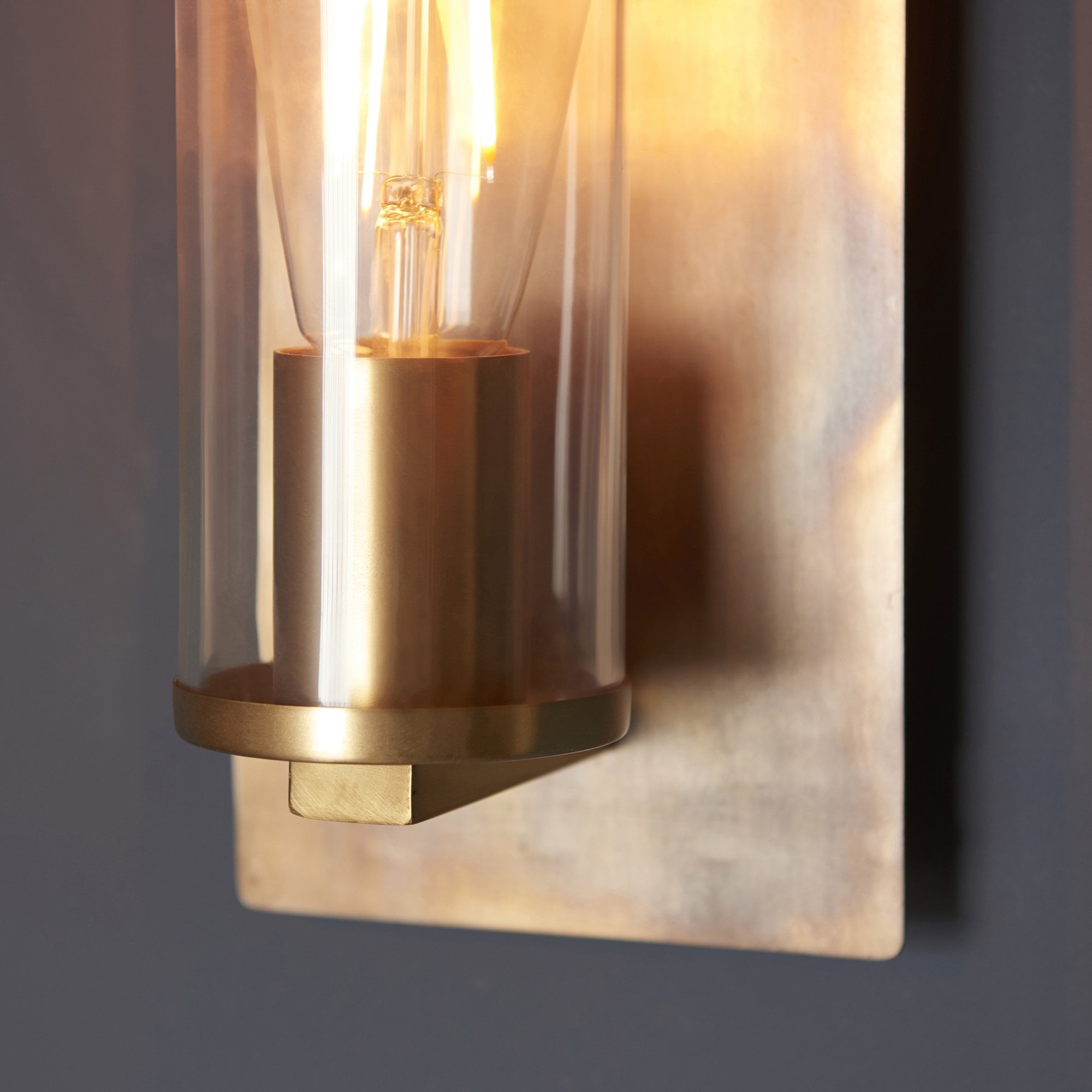 Utopia Swirl Wall Light - Bronze Patina With Clear Glass
